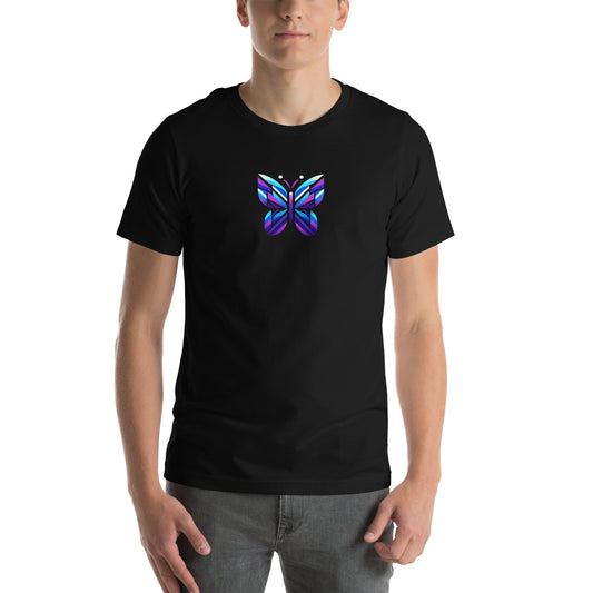 Abstract Stained Glass Butterfly Unisex T-Shirt