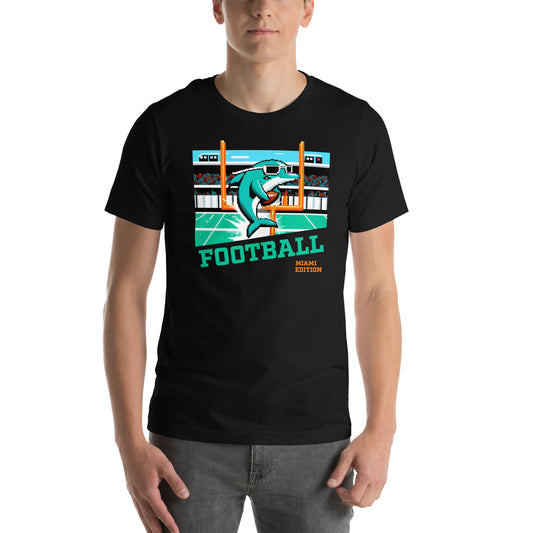 Miami Video Game Football Dolphin Graphic Unisex t-shirt