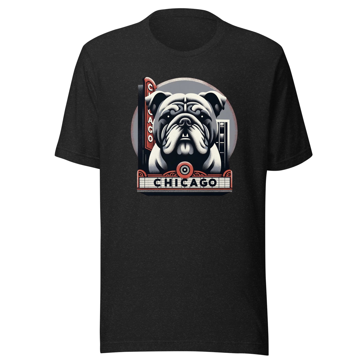 Iron Paws: Bulldog Dog Might - Chicago Strength Unisex t-shirt