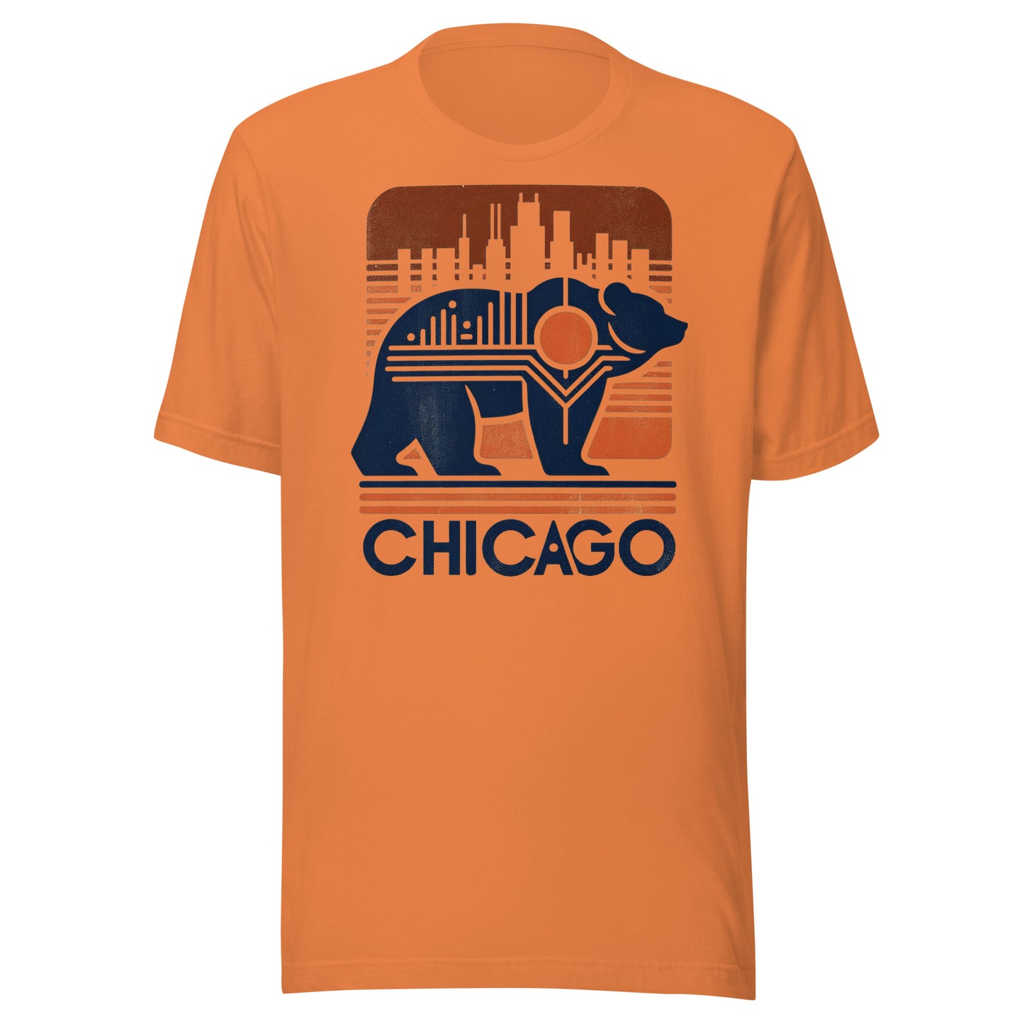 Chicago Gridiron: Windy City Charge - Retro Football Tapestry Series Unisex t-shirt