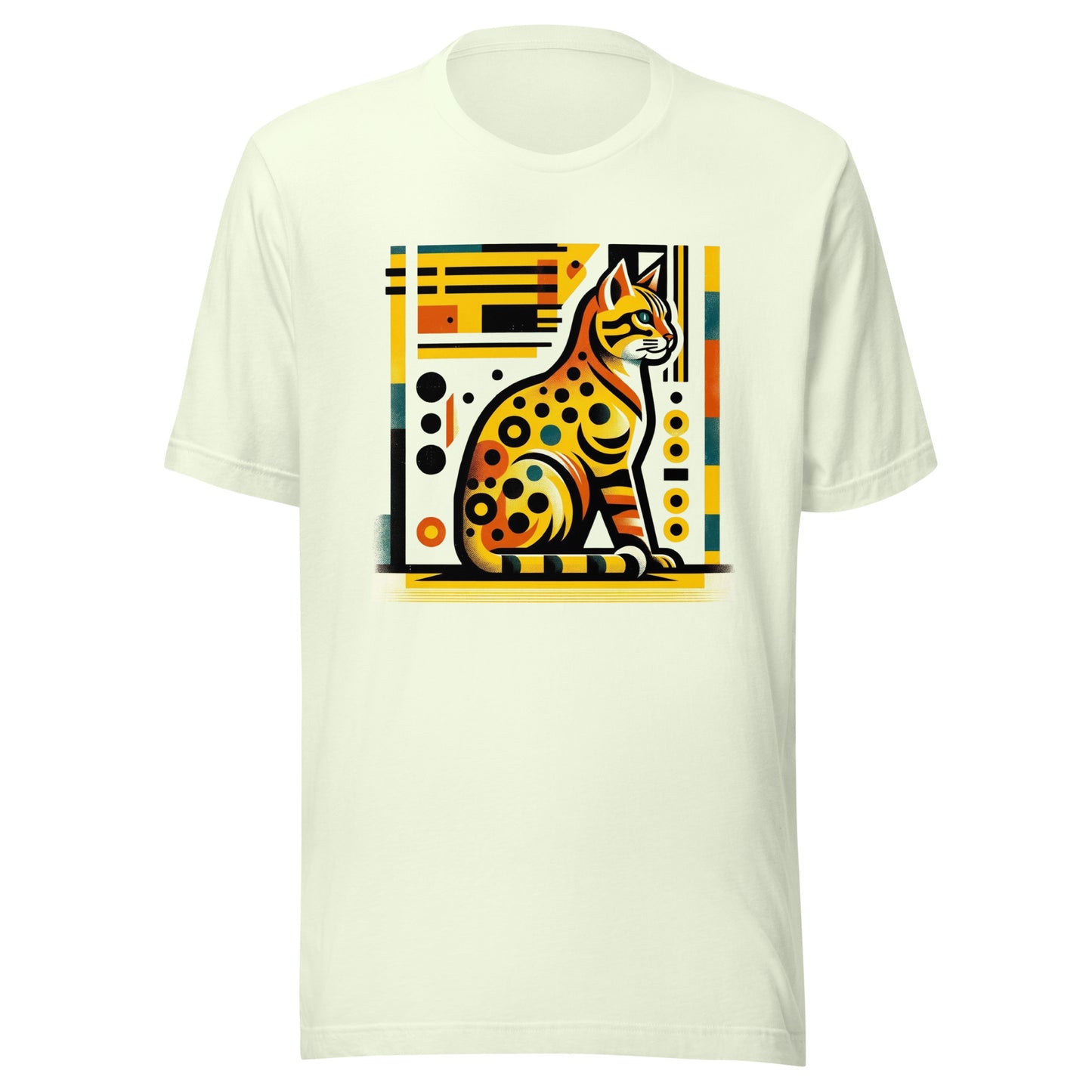 Iron Paws: The Spotted Spectacle - Yellow Bengal Cat Majesty Unisex t-shirt