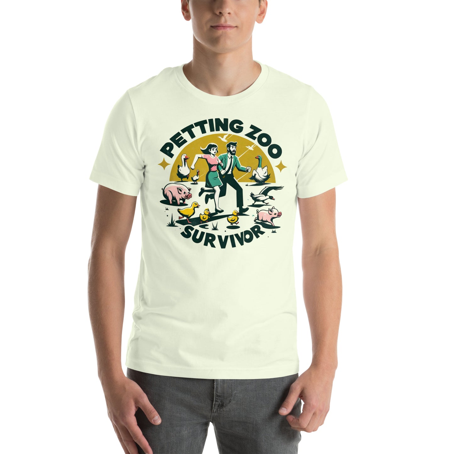 Petting Zoo Survivor Graphic Unisex t-shirt