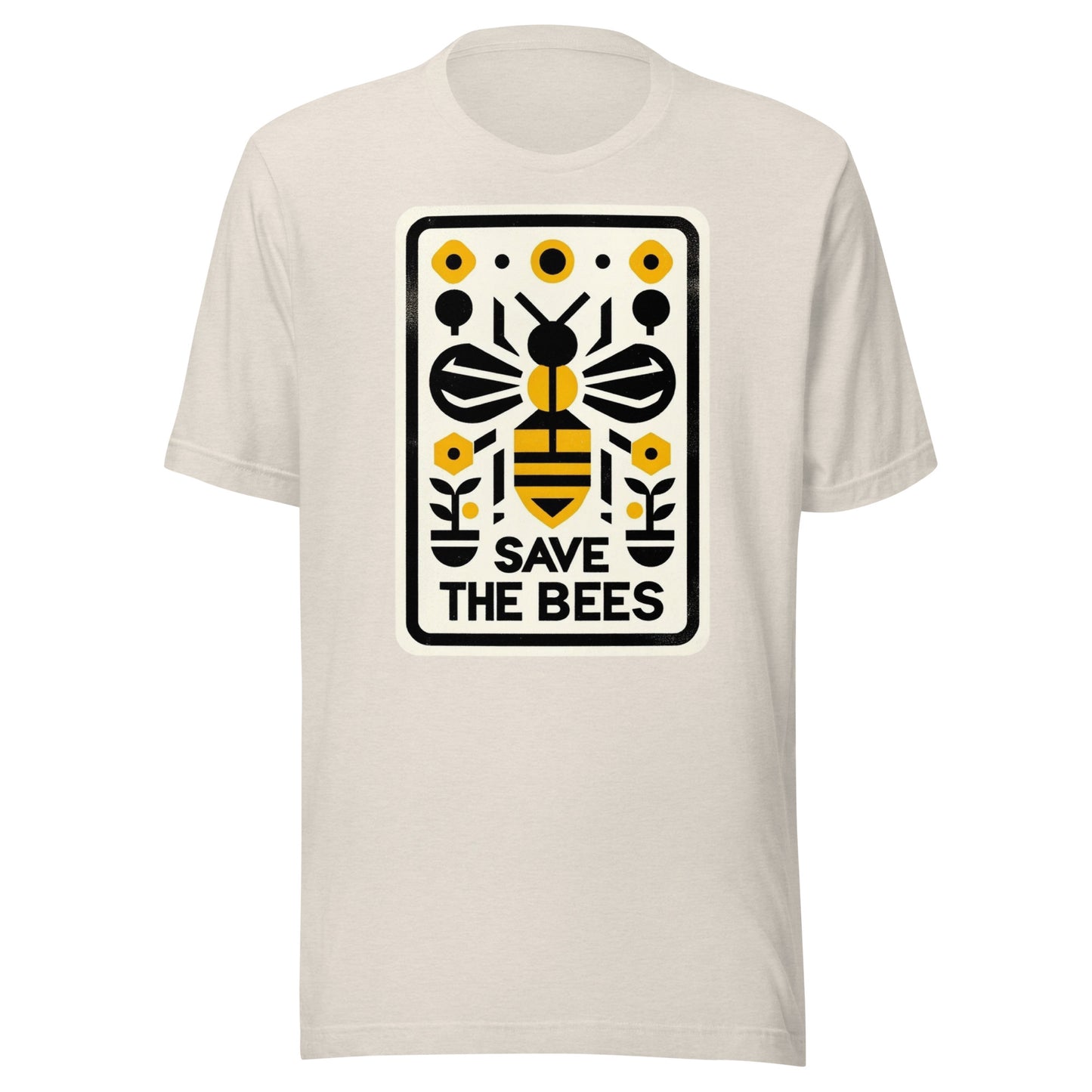 Minimalist Bee Conservation Graphic: Save The Bees Unisex t-shirt