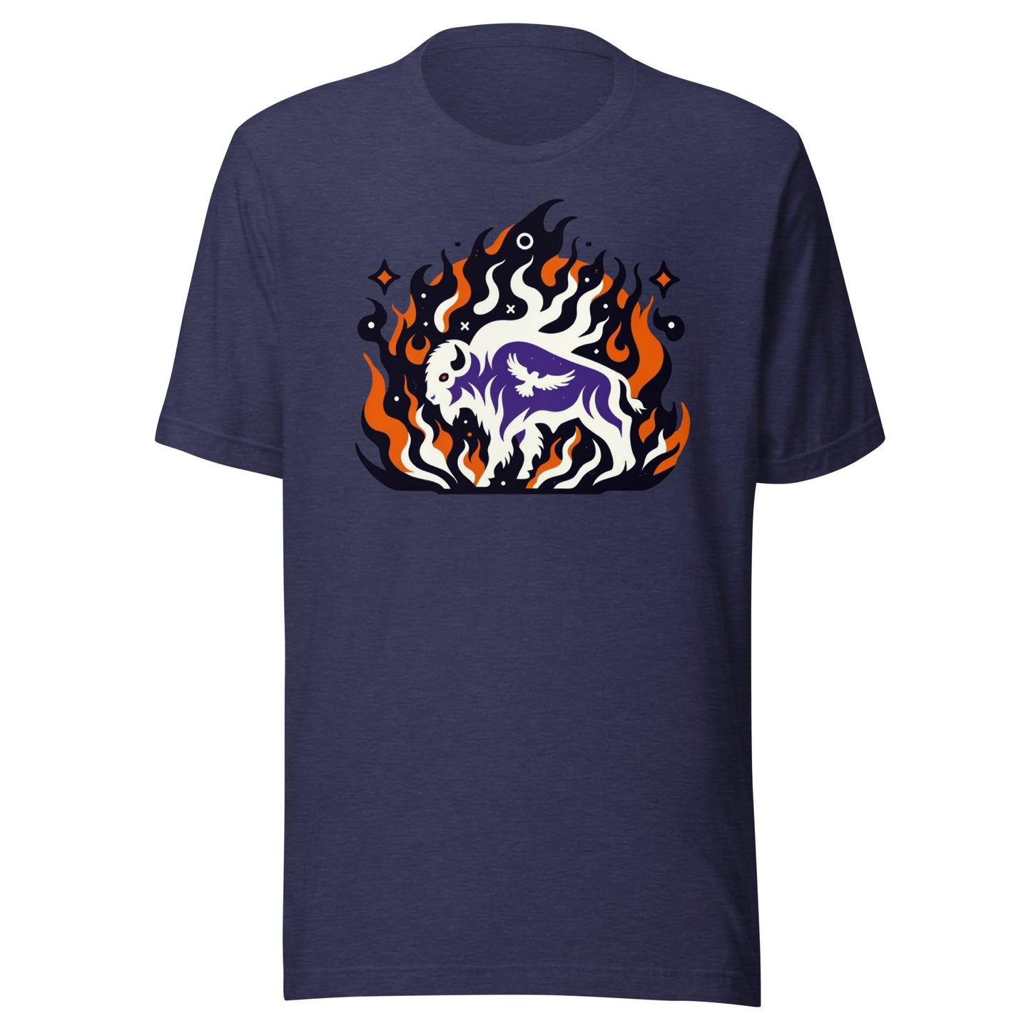 Mystic Blaze: The Phoenix Bison of the Ethereal Flames Unisex t-shirt