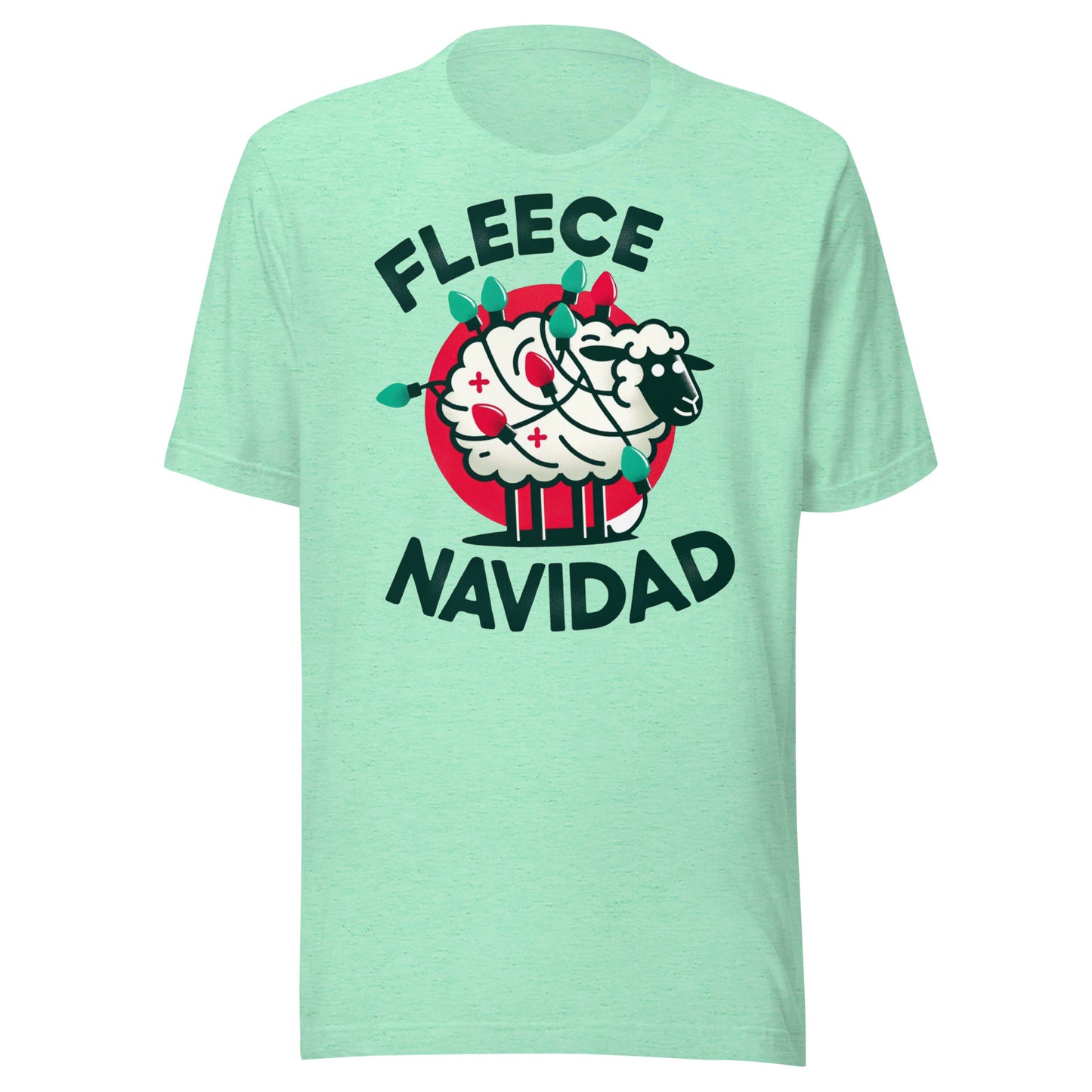 Fleece Navidad Sheep Graphic Unisex t-shirt