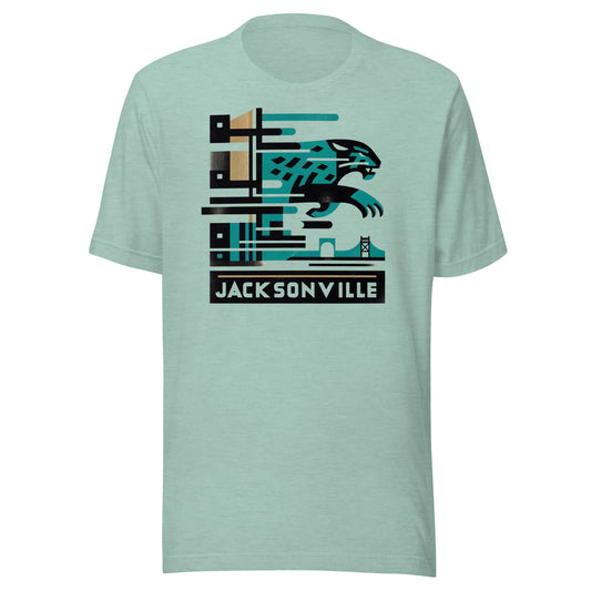 Jacksonville Gridiron: Maritime Cats - Retro Football Tapestry Series Unisex t-shirt