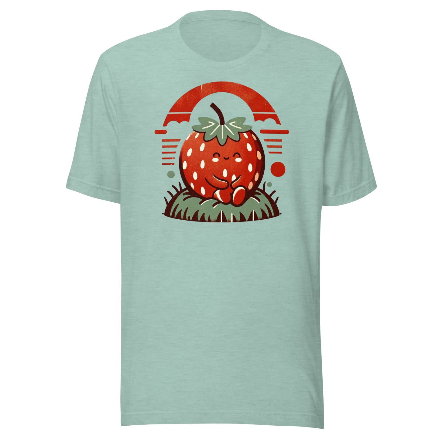 Berry Charming - Smiling Strawberry with Vintage Flair Unisex Tee