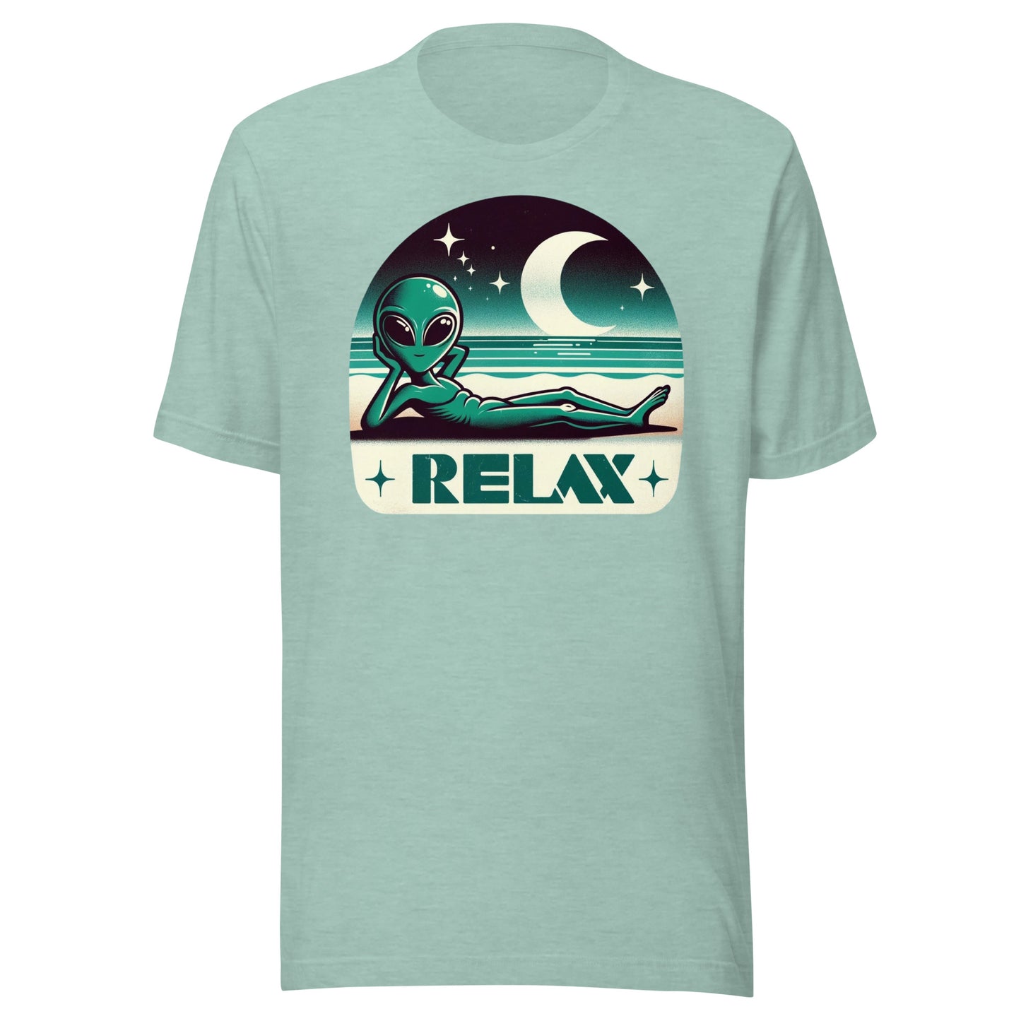 Relax Alien on Beach Unisex t-shirt