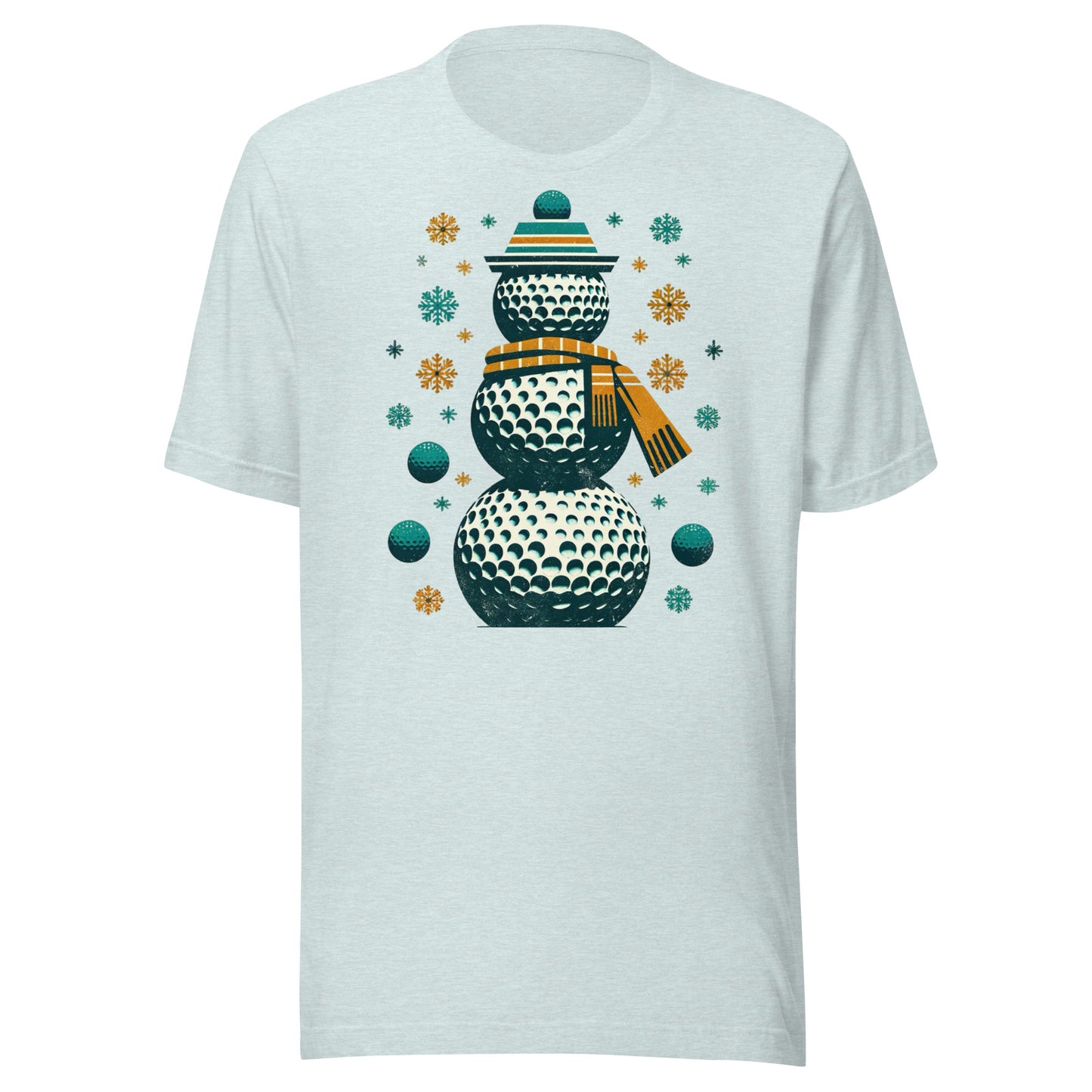 Golf Ball Snowman Graphic Unisex t-shirt