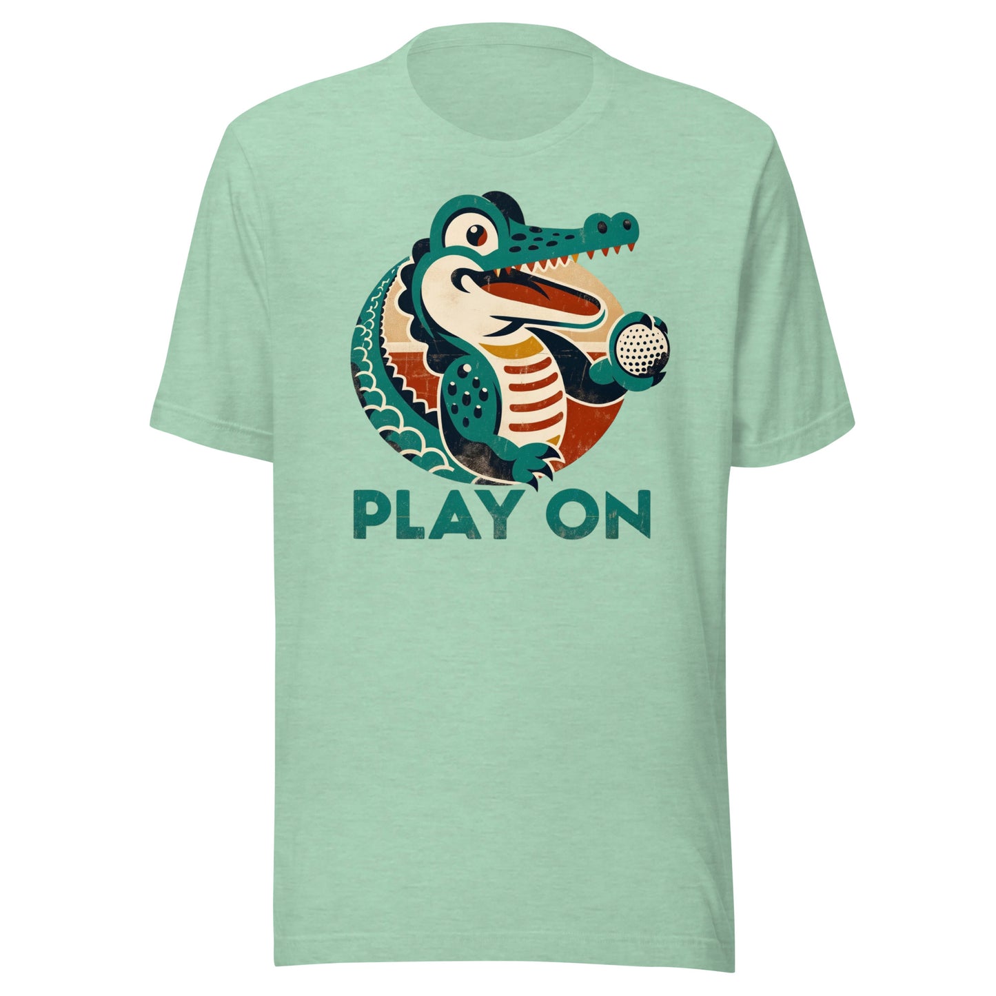 Golf Gator Play On Golfing Tee Unisex t-shirt