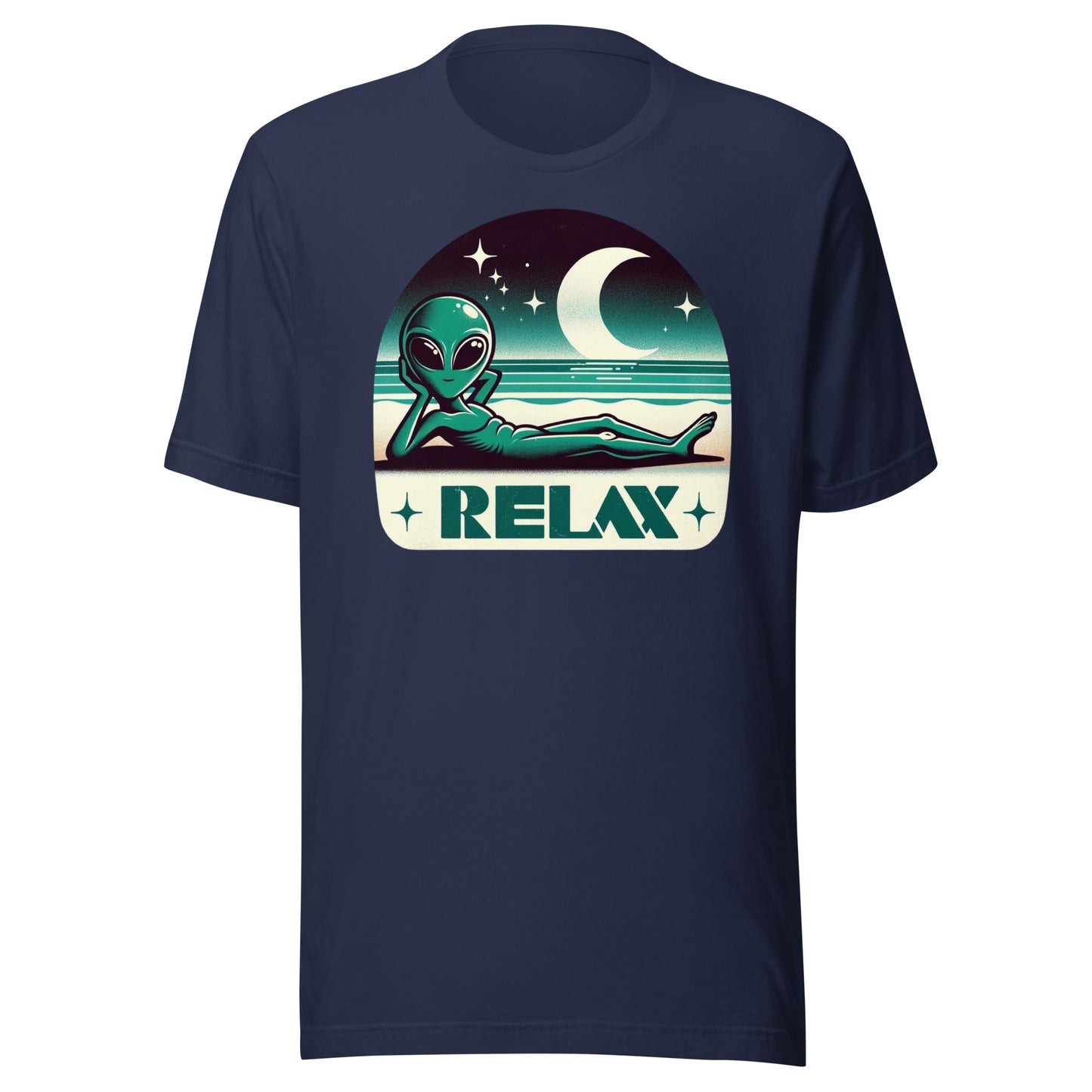Relax Alien on Beach Unisex t-shirt
