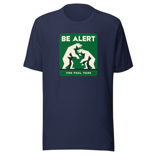 Green Fighting Bears "Be Alert for Foul Fans" Distressed Tee - Unisex