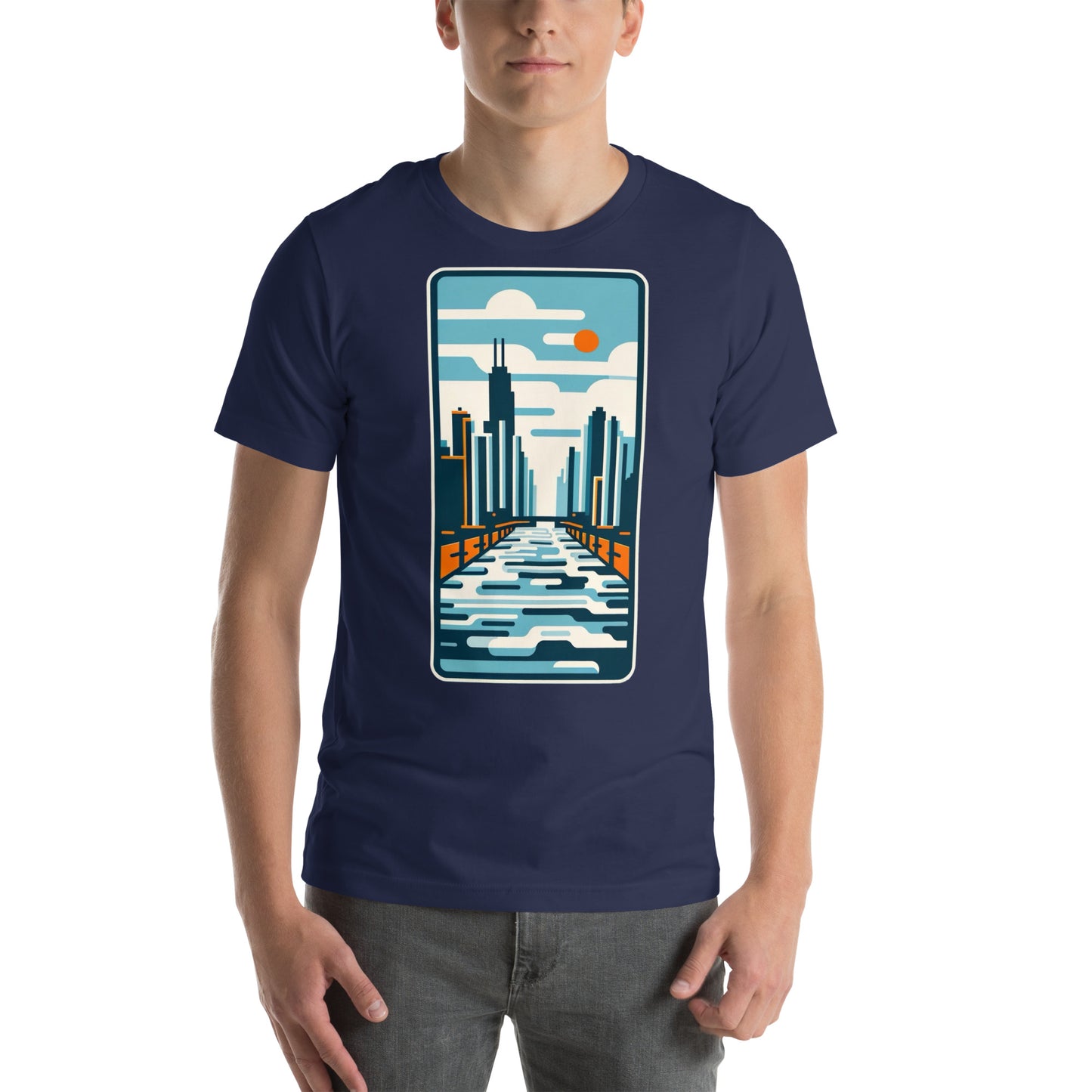 Chicago River Minimalist Unisex t-shirt