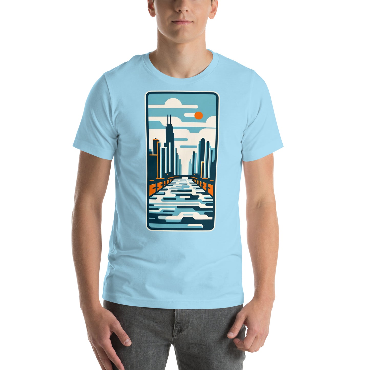 Chicago River Minimalist Unisex t-shirt