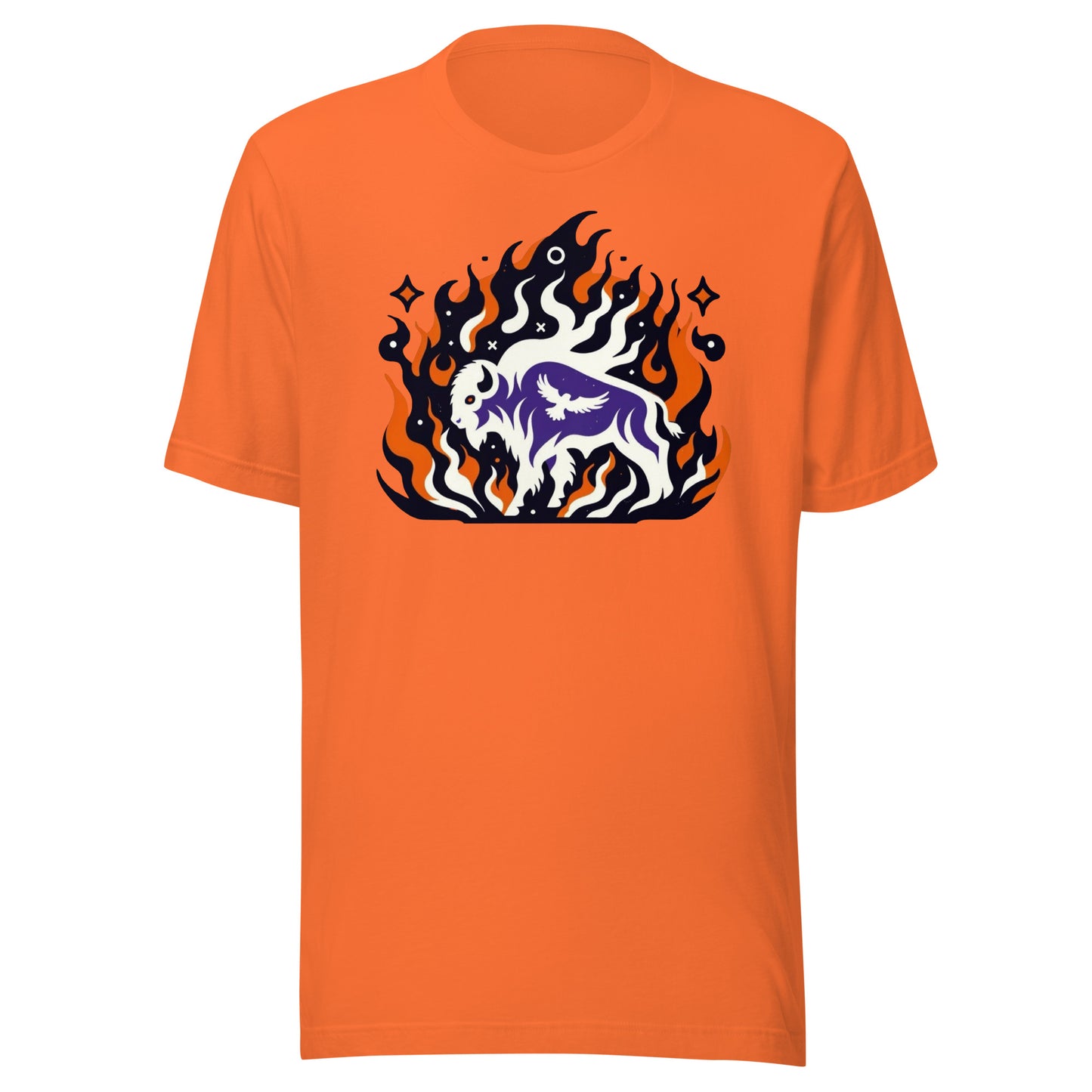 Mystic Blaze: The Phoenix Bison of the Ethereal Flames Unisex t-shirt
