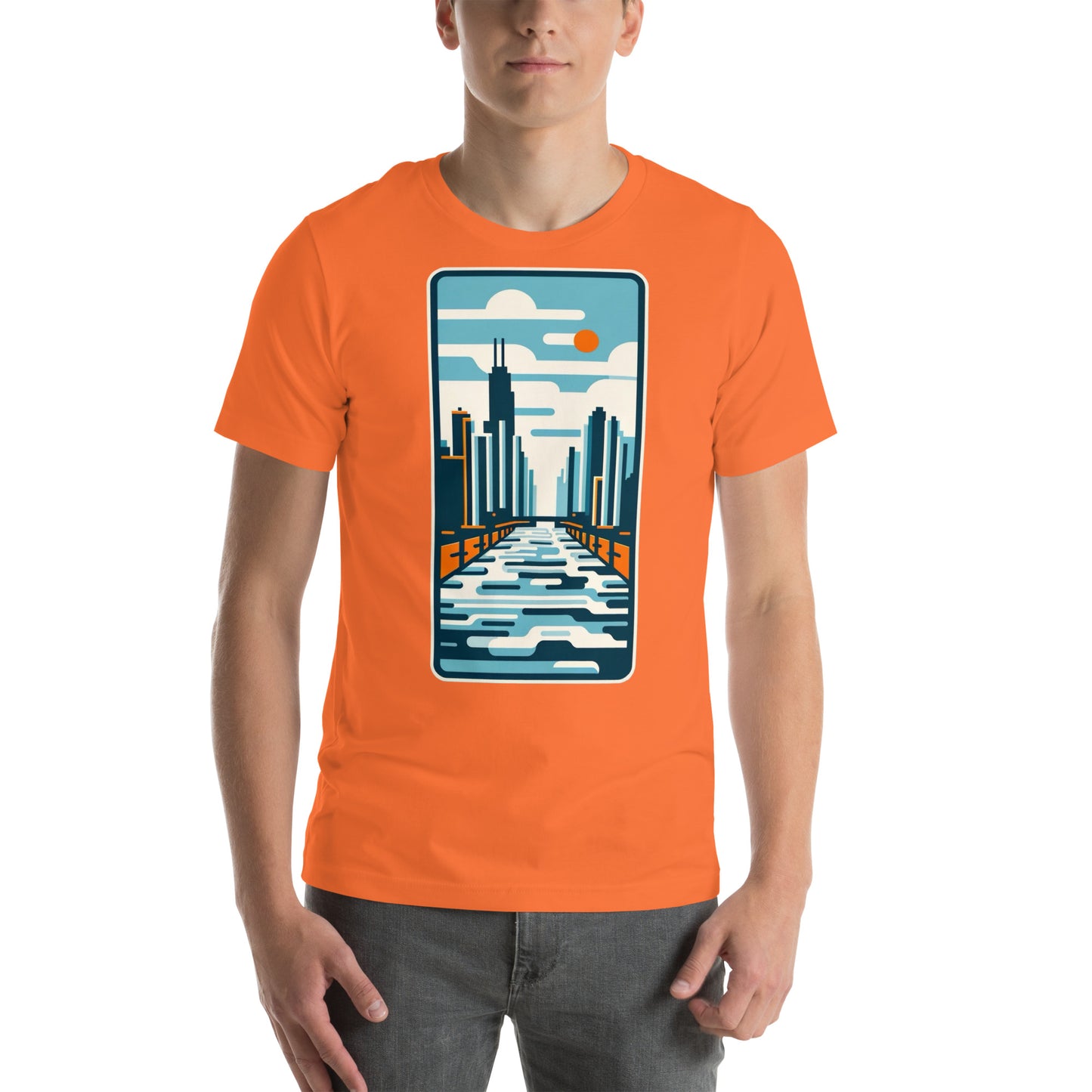 Chicago River Minimalist Unisex t-shirt