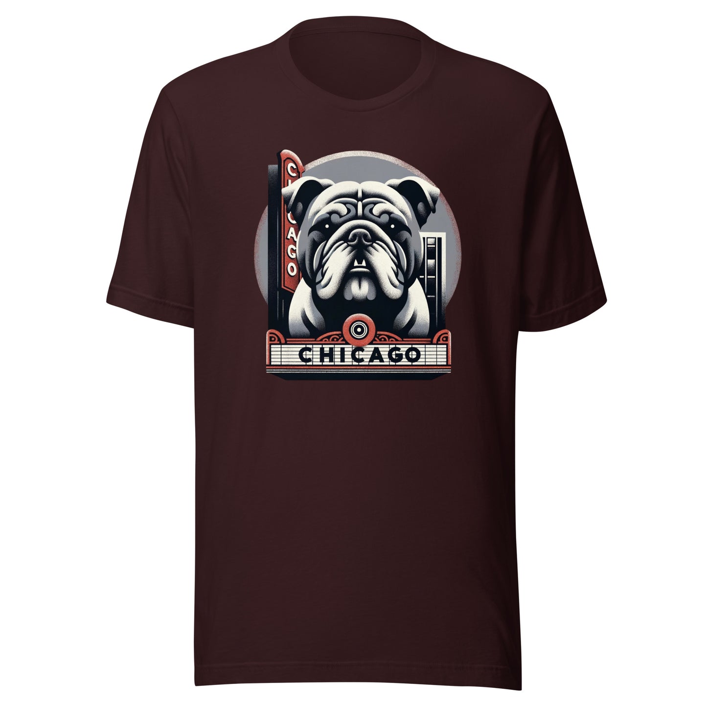 Iron Paws: Bulldog Dog Might - Chicago Strength Unisex t-shirt