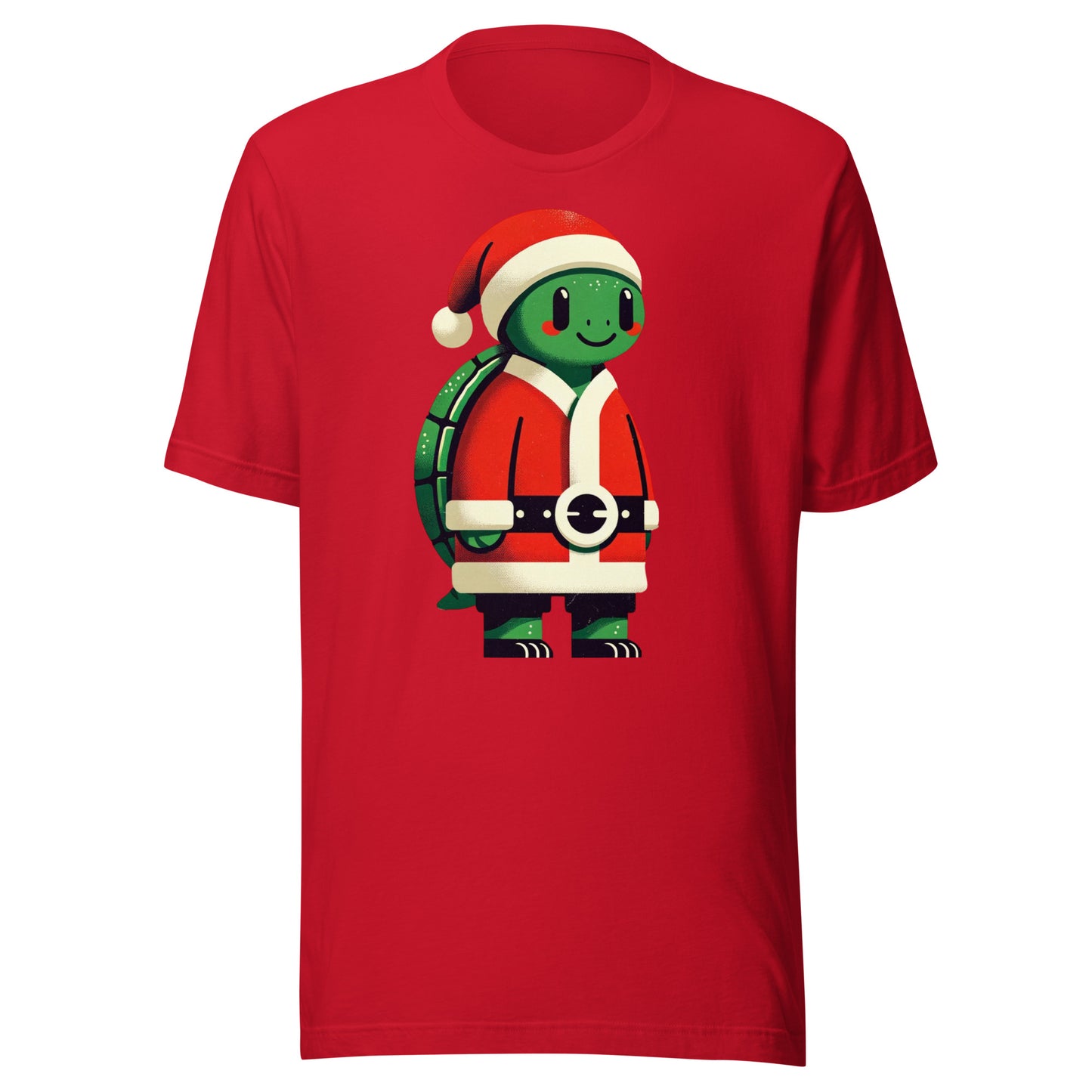 Turtle in a Santa Suit: Spreading Happy Vintage Christmas Cheer Unisex t-shirt