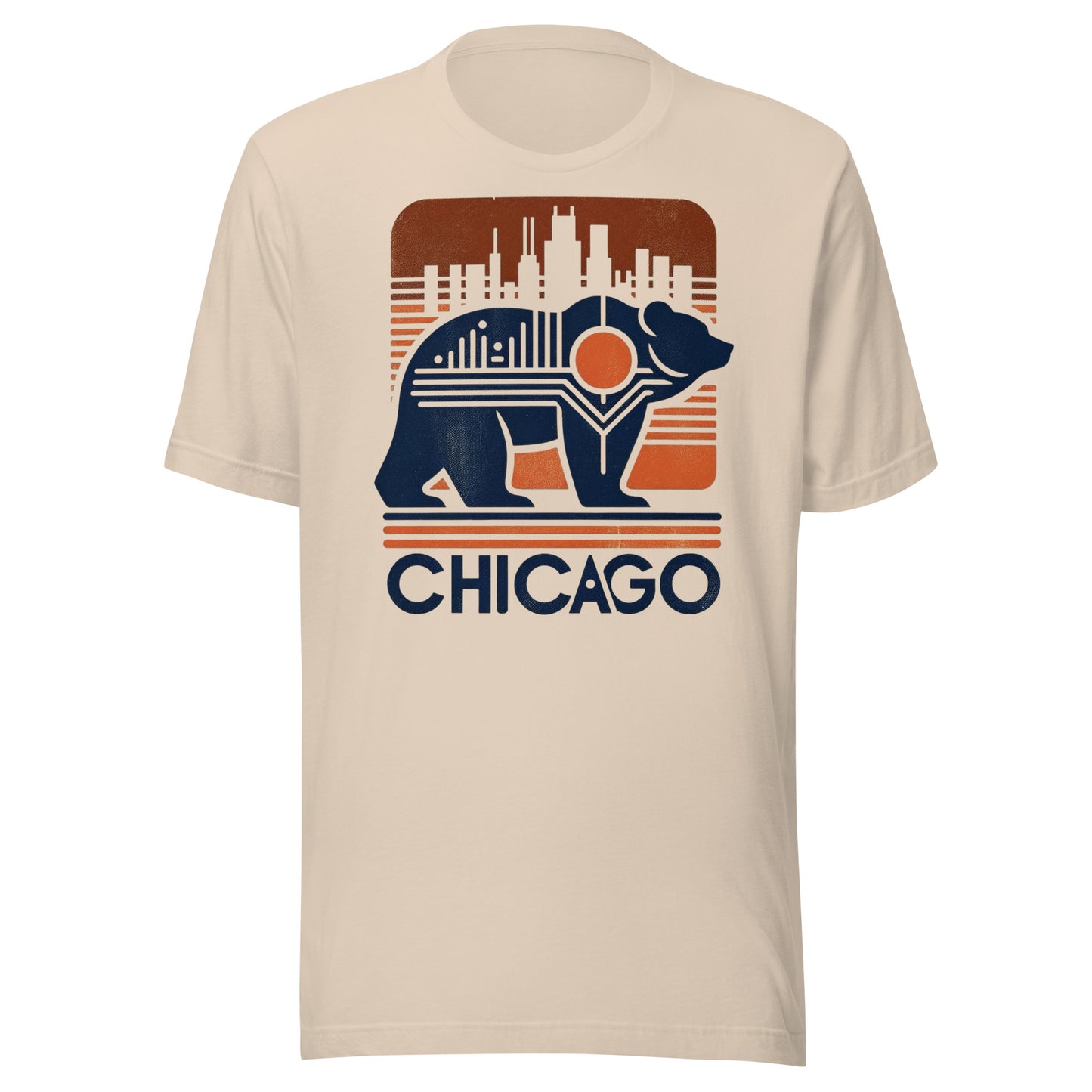 Chicago Gridiron: Windy City Charge - Retro Football Tapestry Series Unisex t-shirt