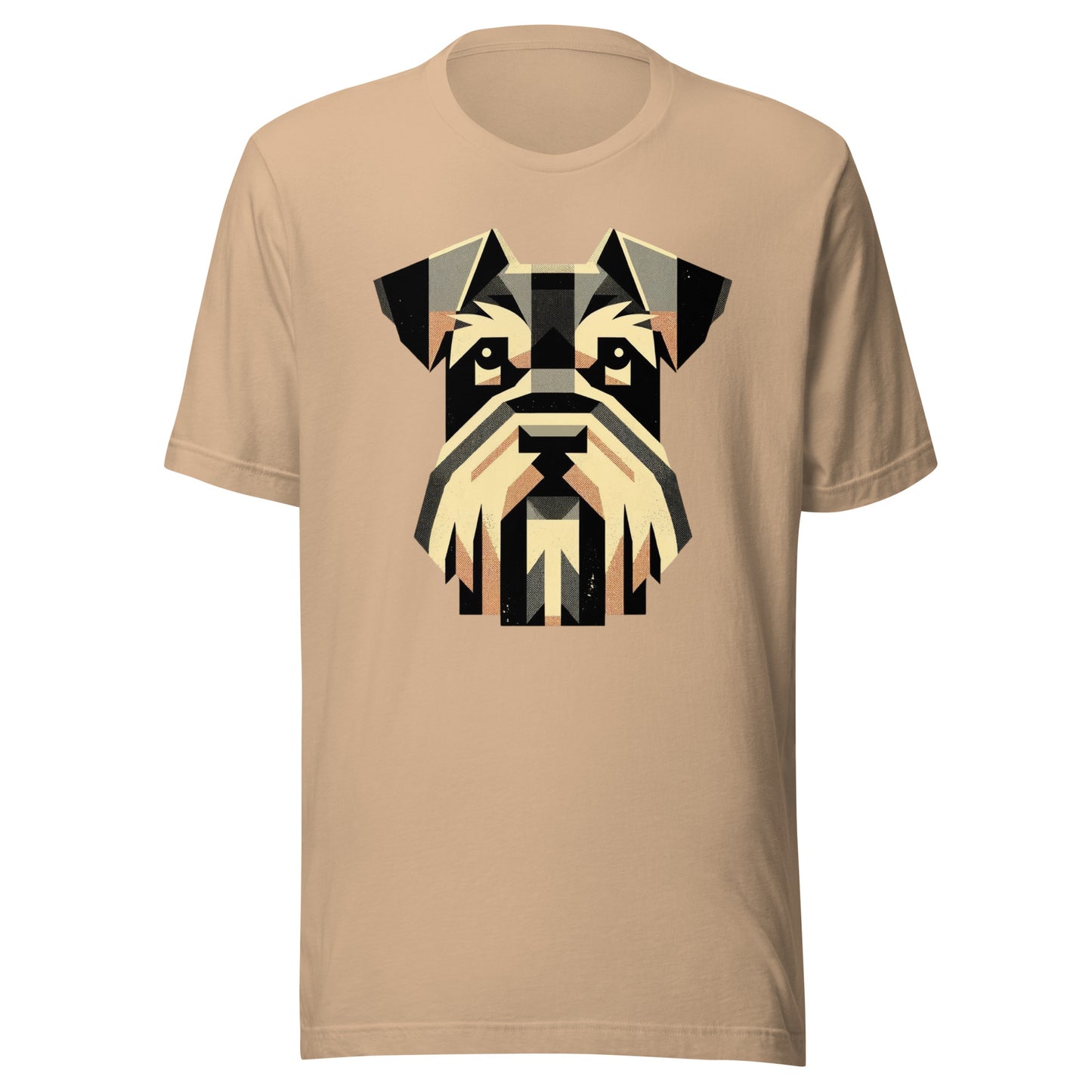 Iron Paws: Schnauzer Dog Stance - Bold Monochrome Guard Unisex t-shirt