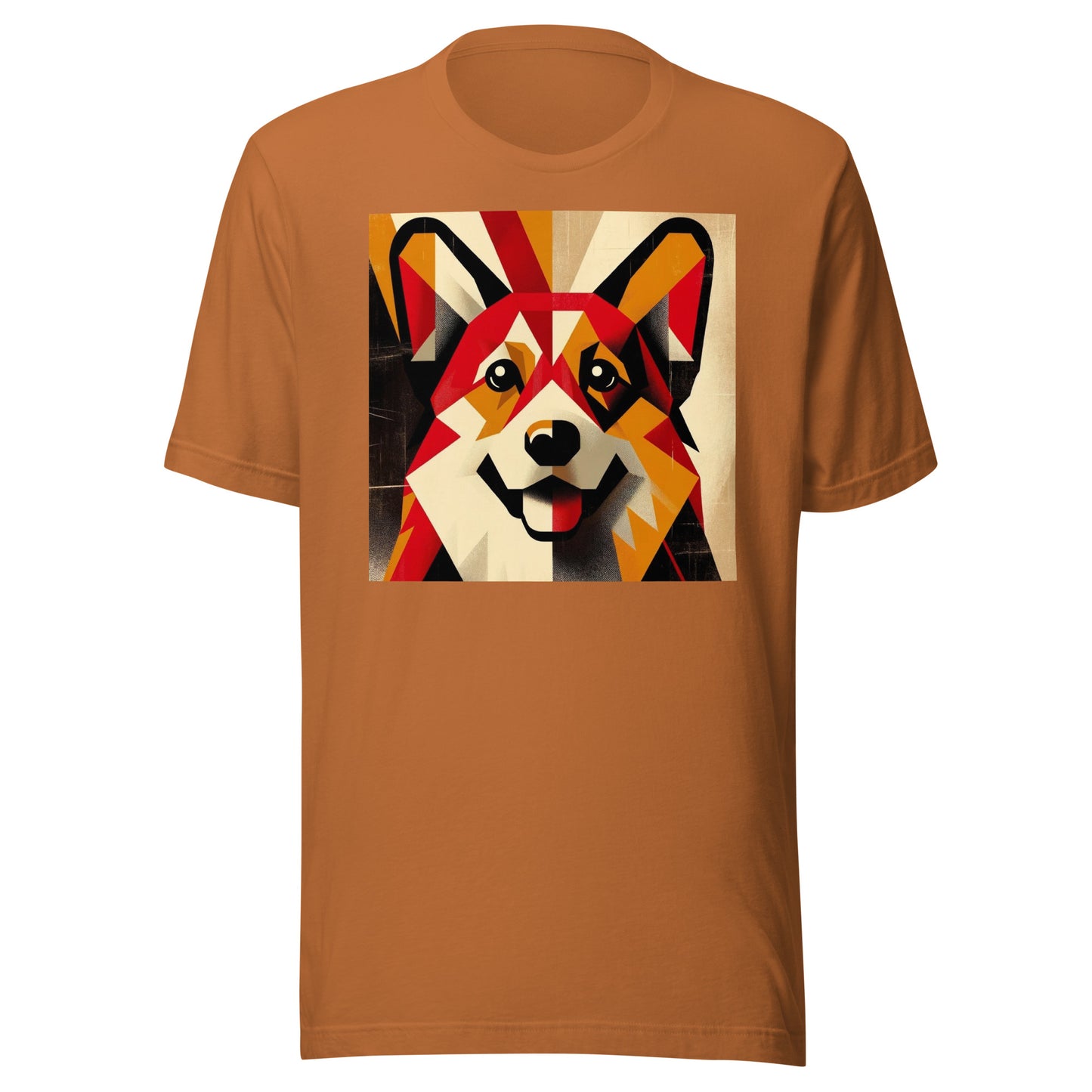 Iron Paws: Corgi Dog Charm - Radiant Red Majesty Unisex t-shirt