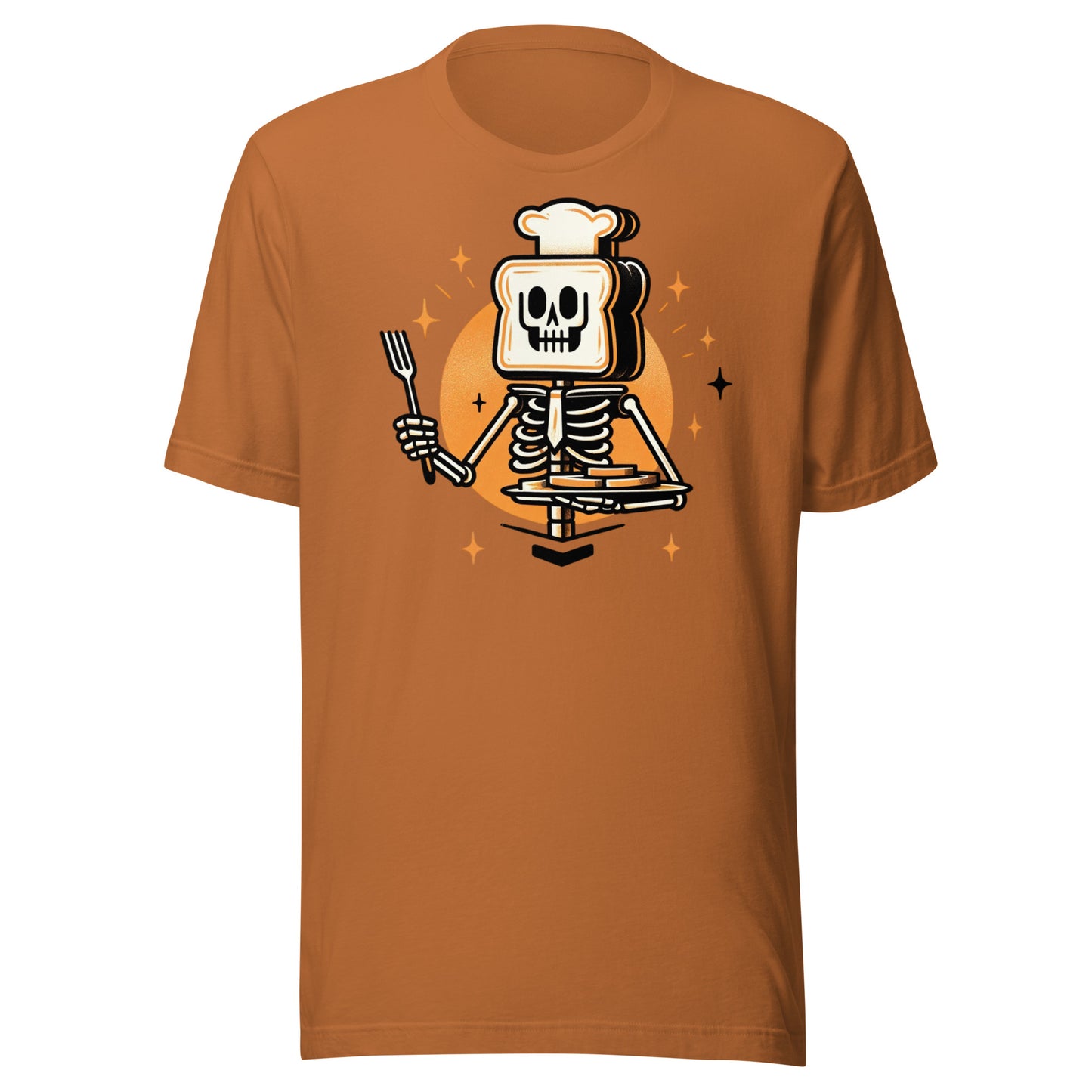 Breakfast Bone-apétit: The Skeleton's French Toast Fiesta Unisex t-shirt