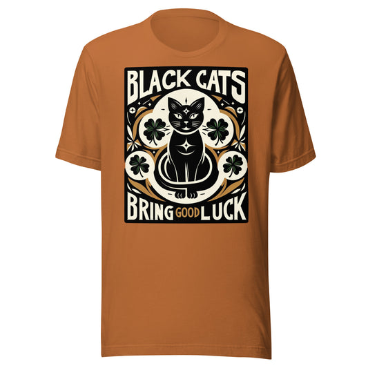 Black Cats Bring Good Luck Graphic Unisex t-shirt