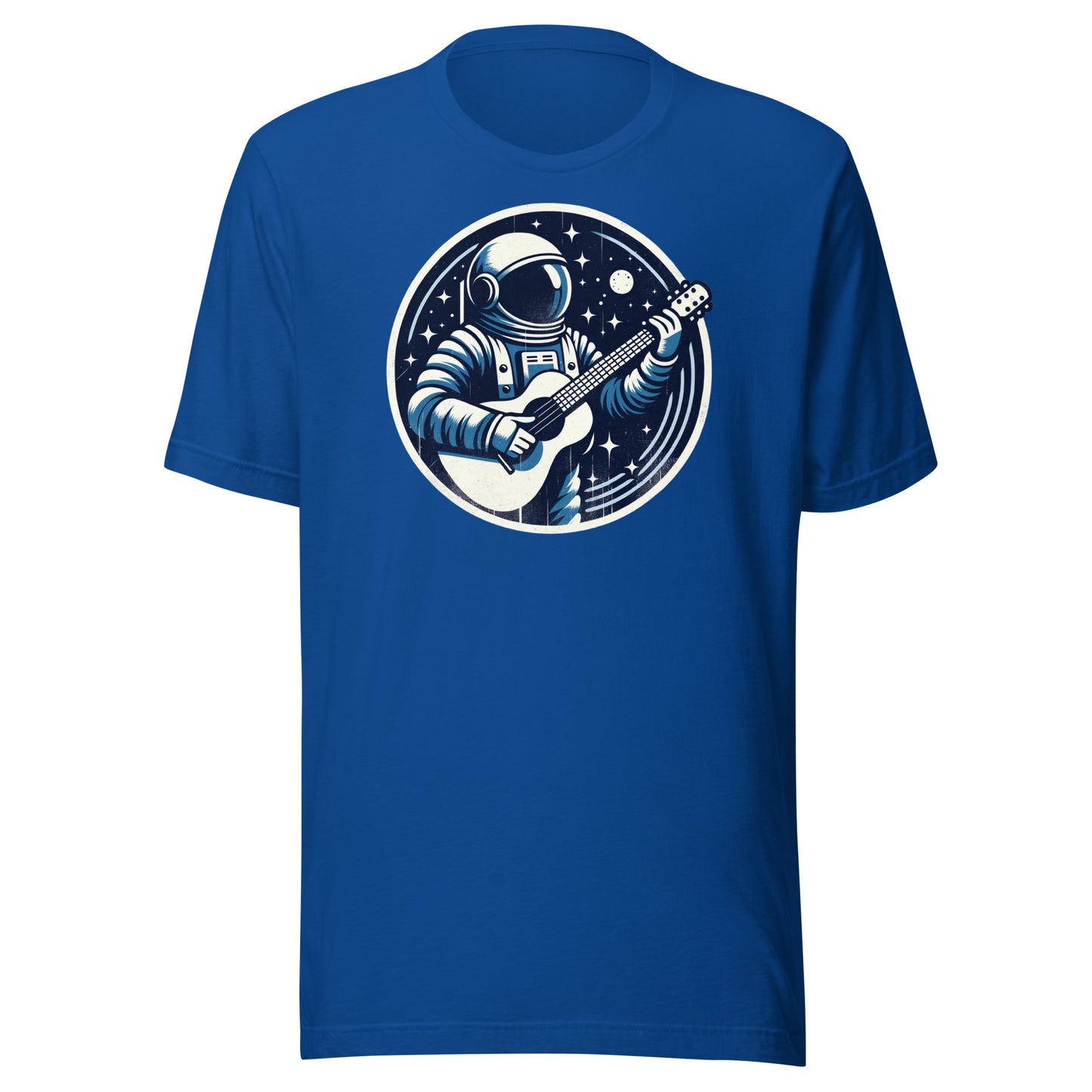 Stellar Riffs: Astronaut's Chill Space Melody - Cosmic Guitarist Unisex t-shirt