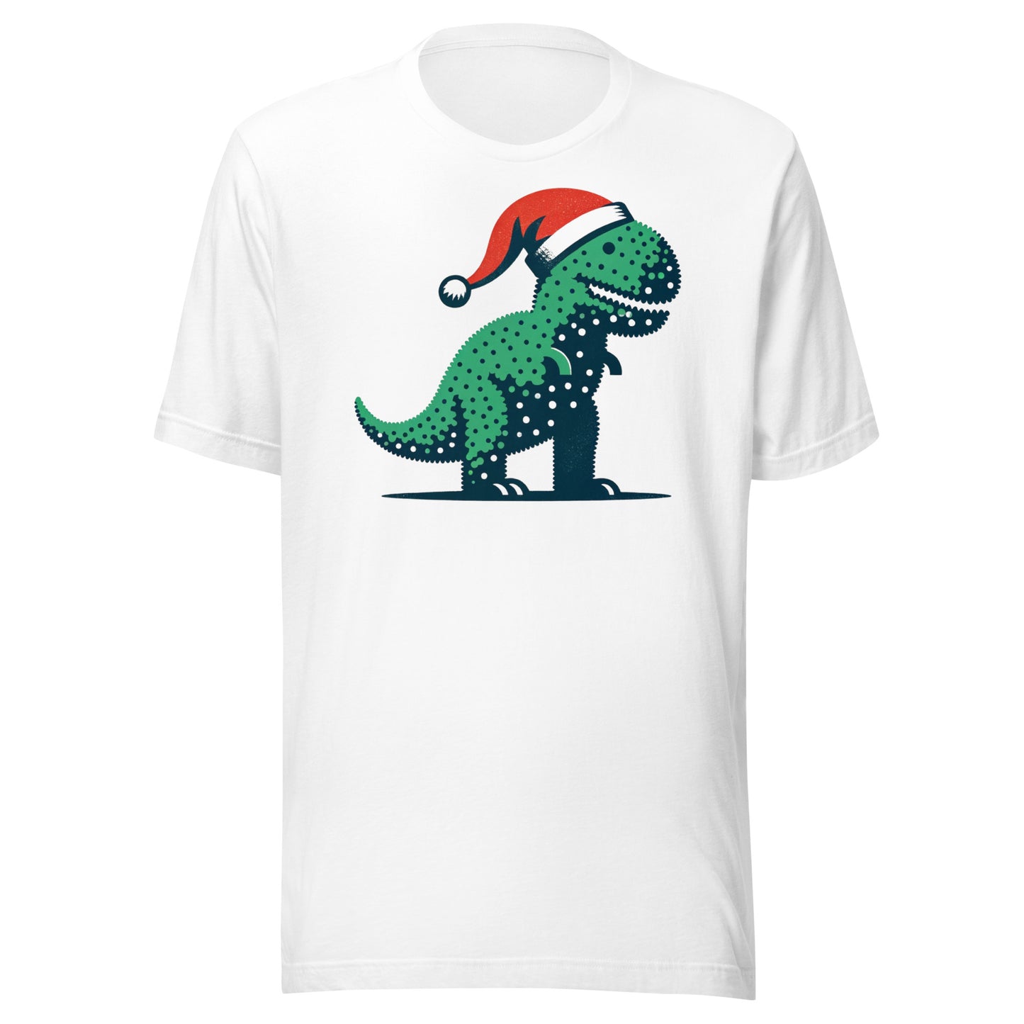 Tyrannosaurus Rex Santa Christmas Holiday Topiary Unisex t-shirt