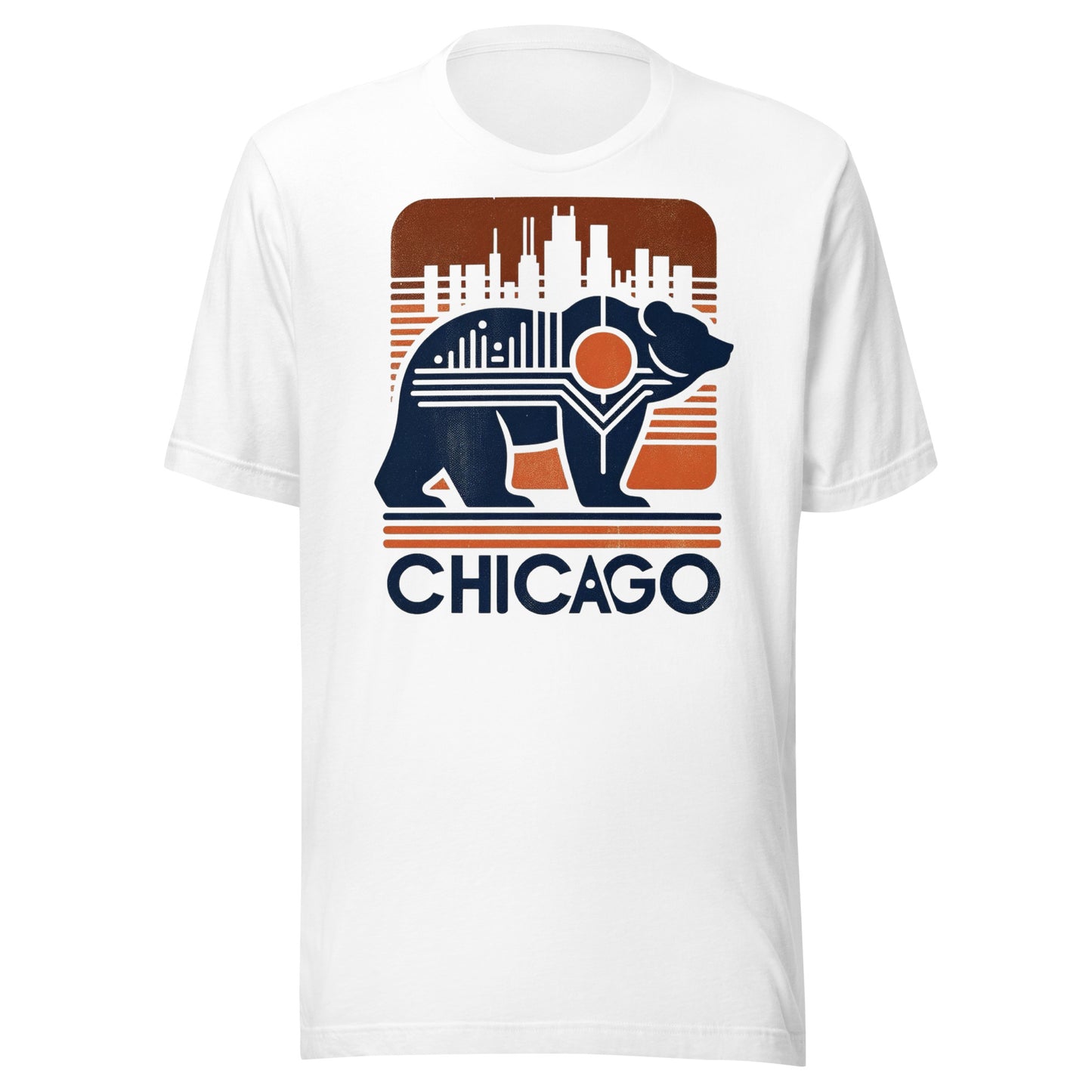 Chicago Gridiron: Windy City Charge - Retro Football Tapestry Series Unisex t-shirt