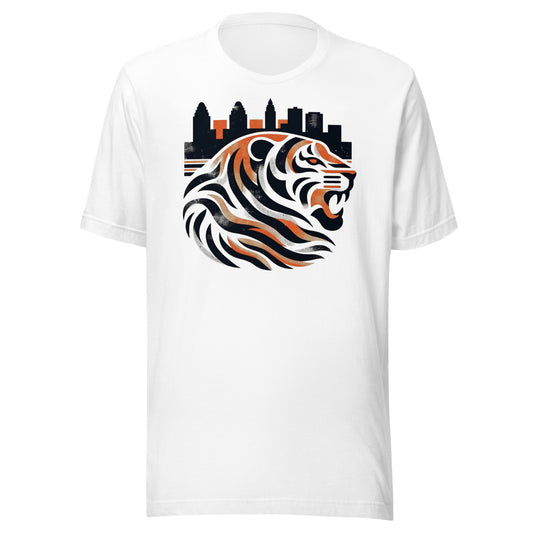 Cincinnati Gridiron: Riverfront Tigers - Retro Football Tapestry Series Unisex t-shirt