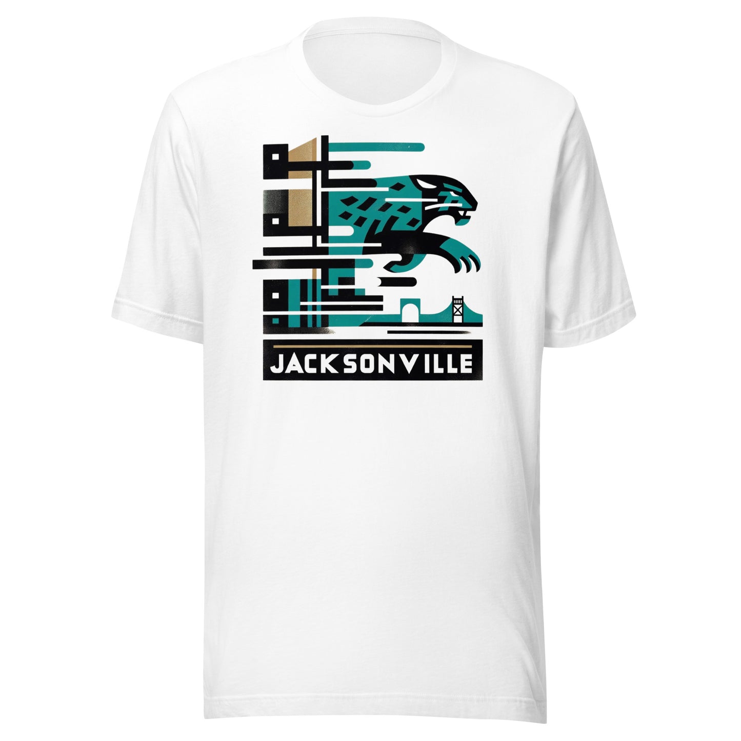 Jacksonville Gridiron: Maritime Cats - Retro Football Tapestry Series Unisex t-shirt