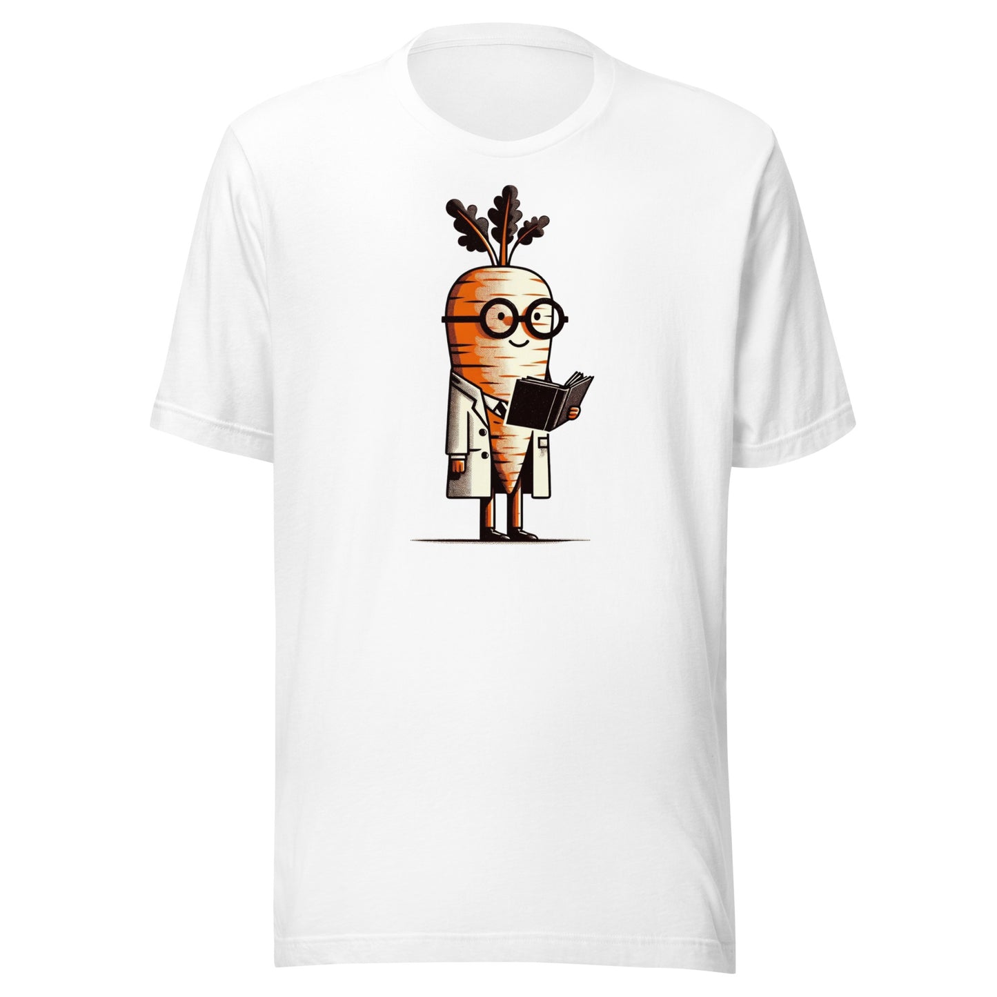 Read More Carrot All - Scholarly Carrot with a Book Unisex Tee