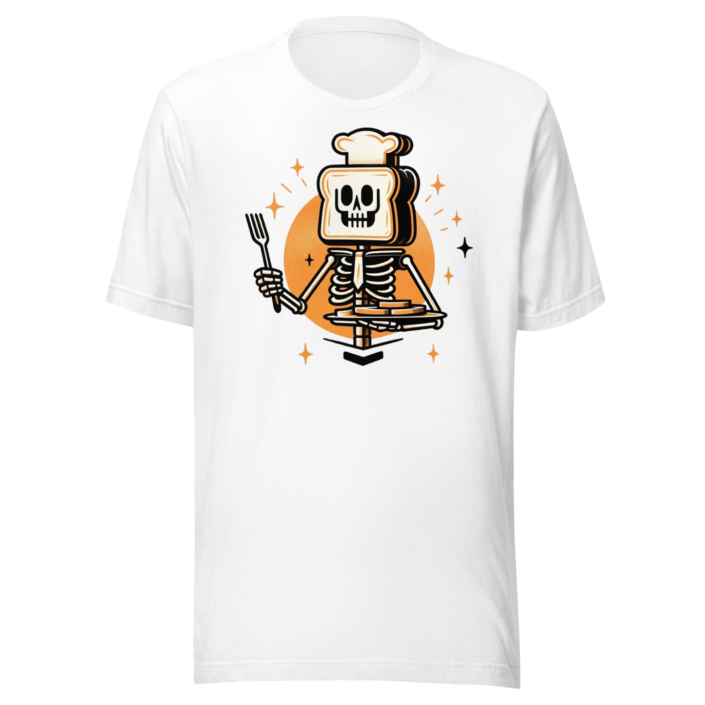 Breakfast Bone-apétit: The Skeleton's French Toast Fiesta Unisex t-shirt