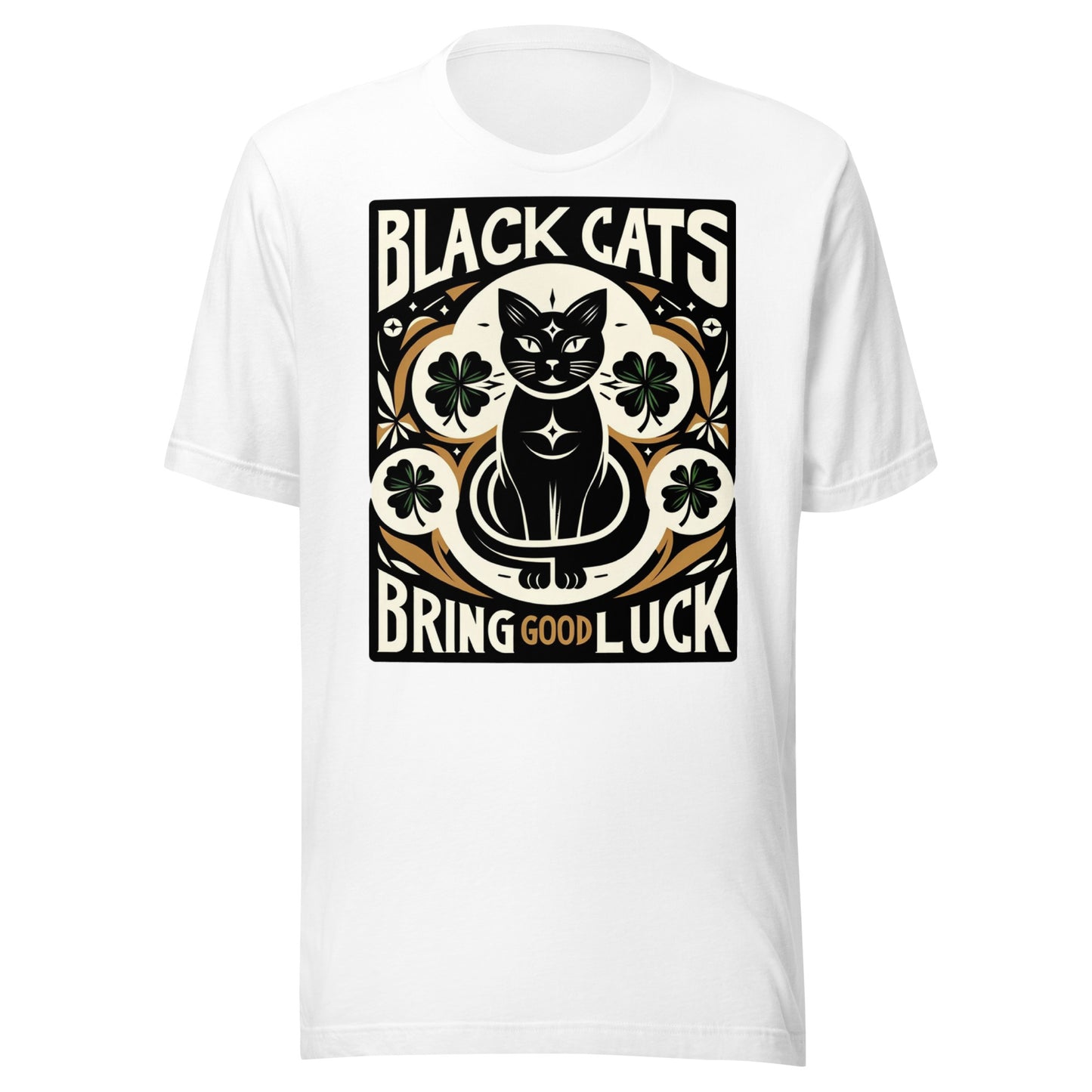 Black Cats Bring Good Luck Graphic Unisex t-shirt