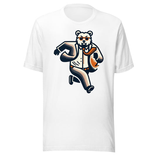 Business Bear on a Mission in Suit Distressed Tee - Unisex
