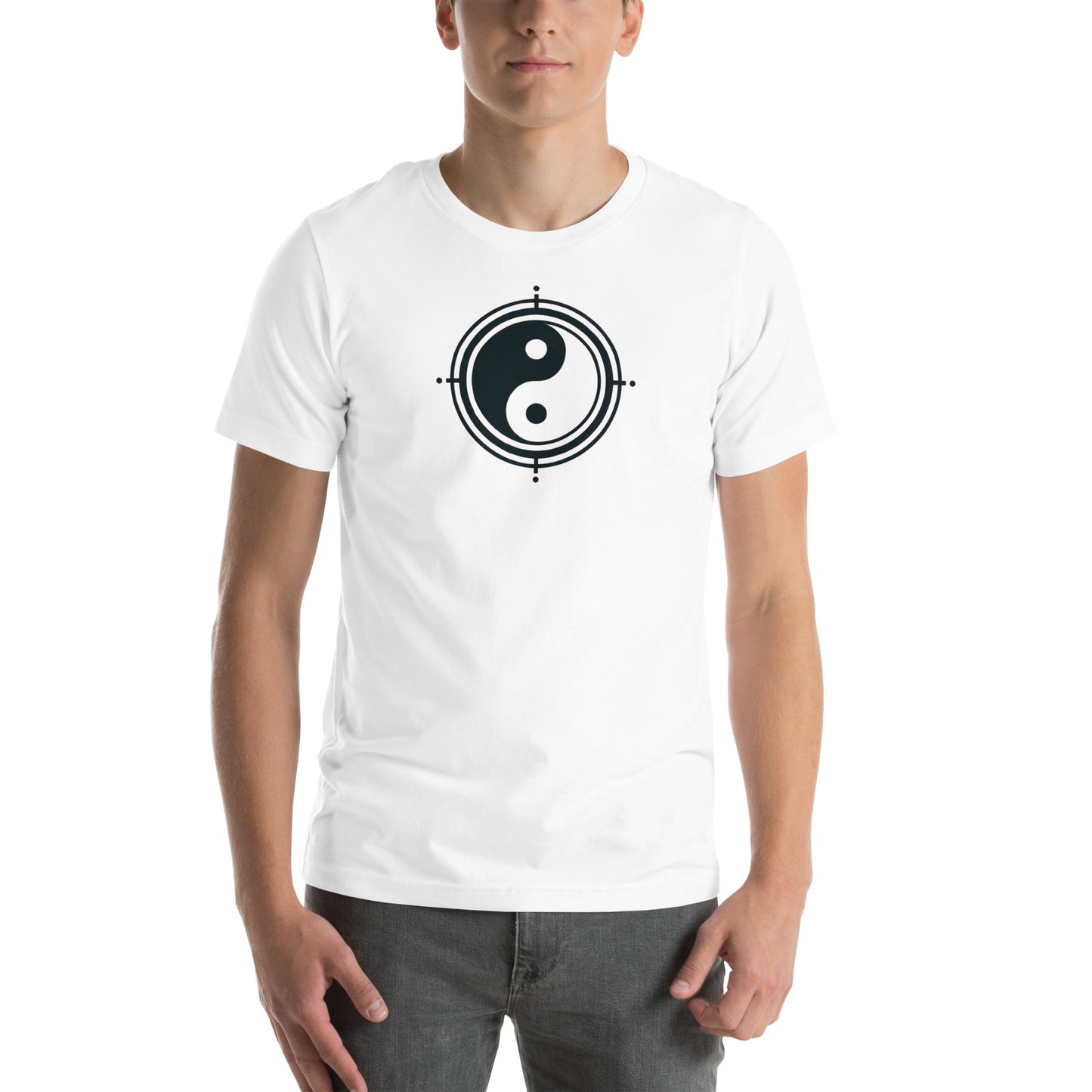 Yin Yang Modern Geometric Unisex T-Shirt