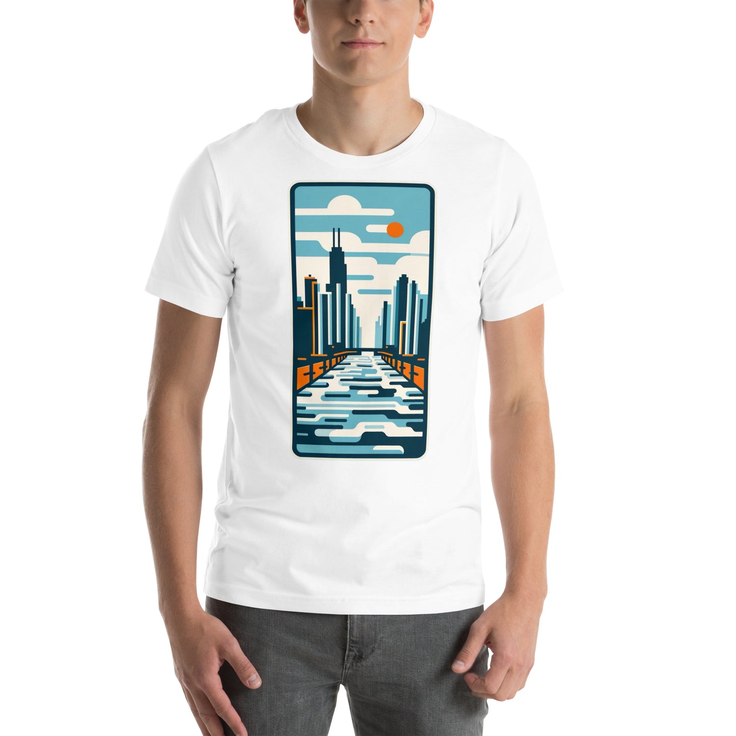 Chicago River Minimalist Unisex t-shirt