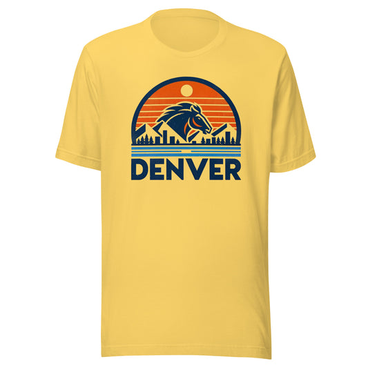 Denver Gridiron: Riding Momentum - Retro Football Tapestry Series Unisex t-shirt