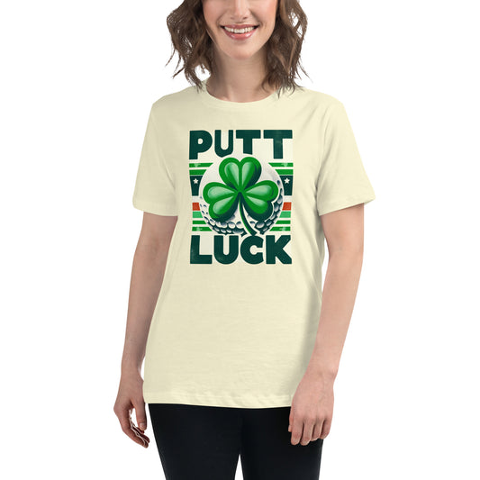 Putt Luck Women's Golf Relaxed T-Shirt
