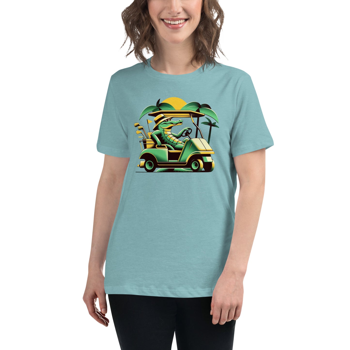 Golf Girl Minimalist Crocodile Caddy - Women’s Relaxed T-Shirt