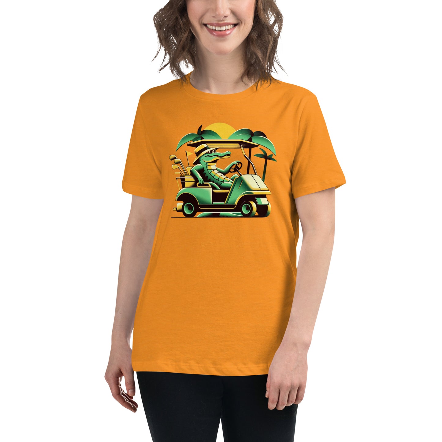 Golf Girl Minimalist Crocodile Caddy - Women’s Relaxed T-Shirt