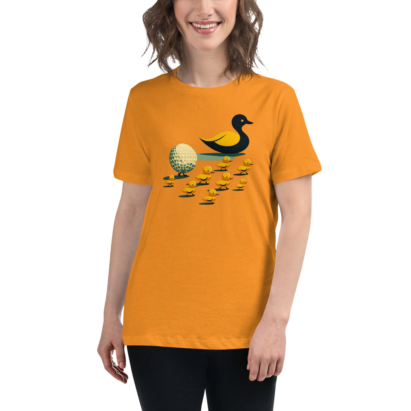 Golf Girl Minimalist Duckling Divot - Women’s Relaxed T-Shirt