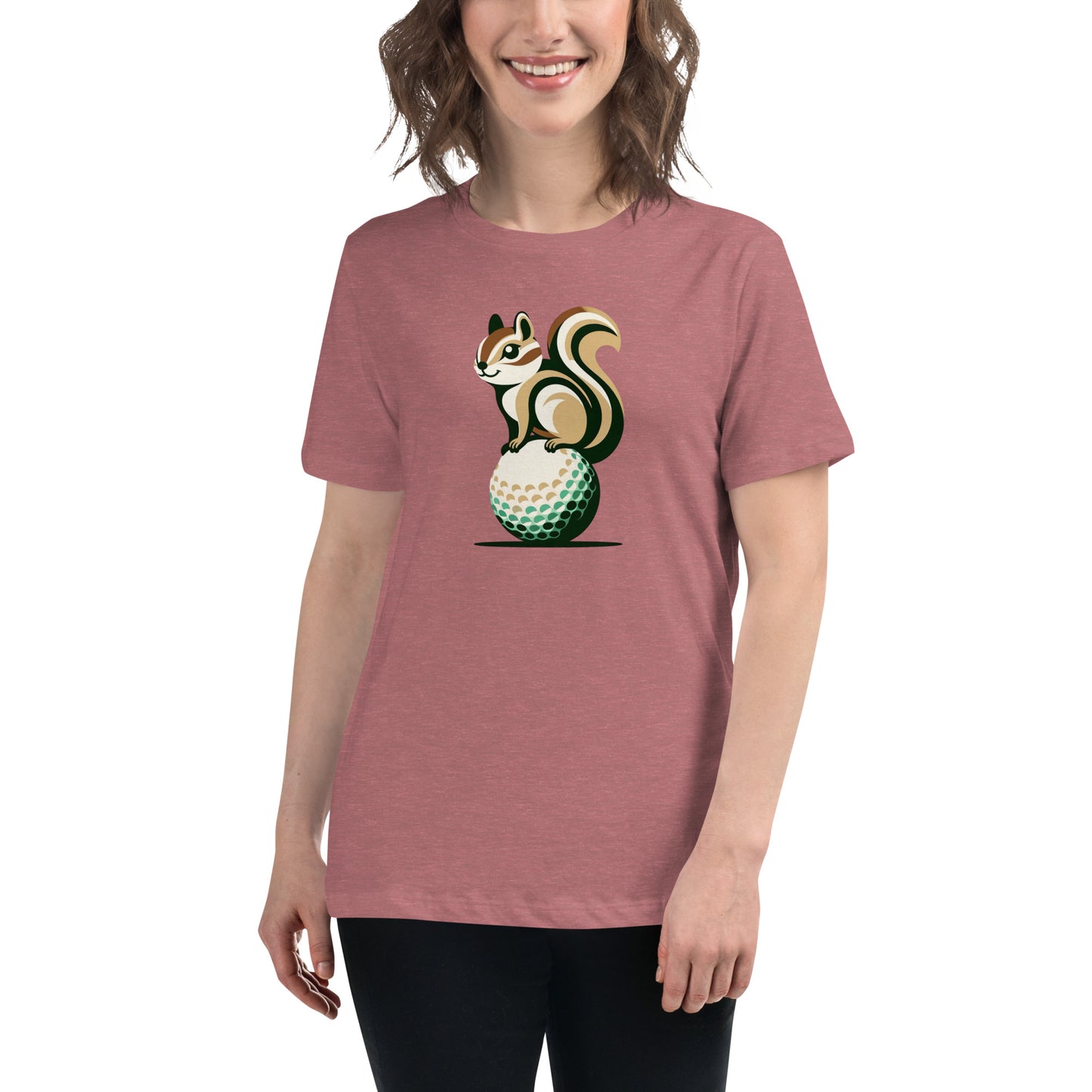 Golf Girl Minimalist Chipmunk Ace - Women’s Relaxed T-Shirt