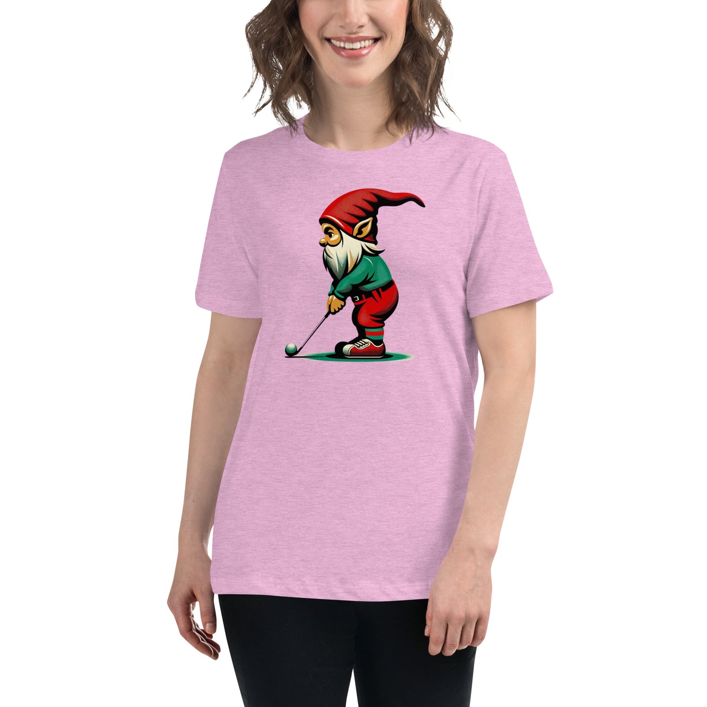 Golfing Gnome Women's Relaxed T-Shirt