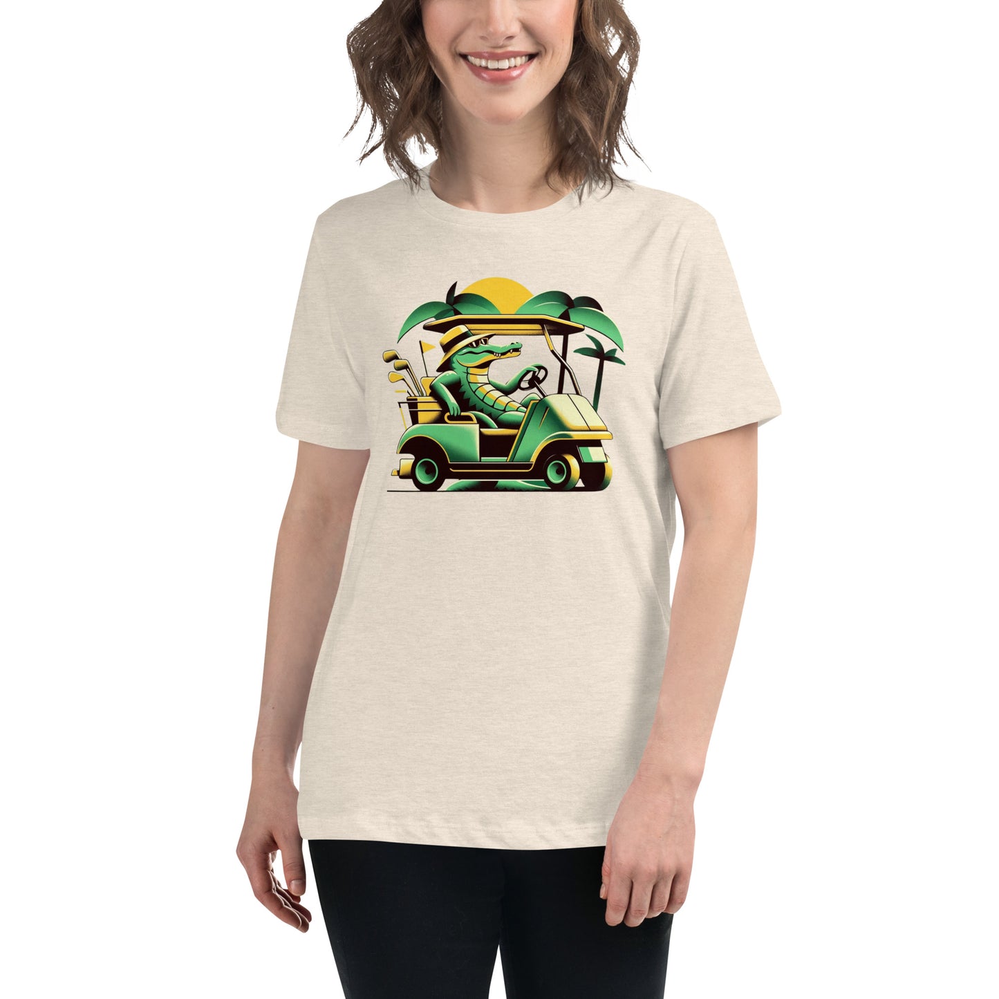 Golf Girl Minimalist Crocodile Caddy - Women’s Relaxed T-Shirt