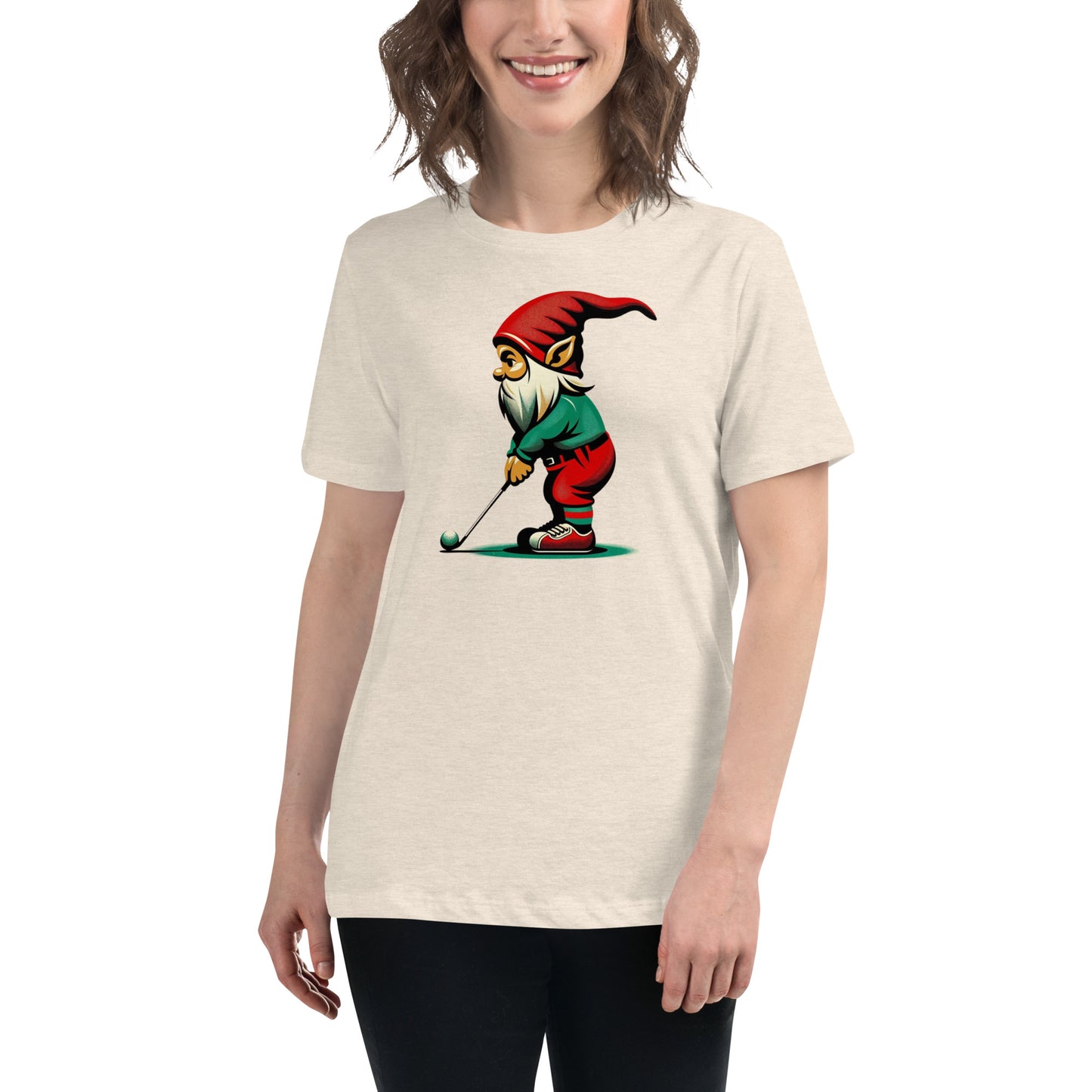 Golfing Gnome Women's Relaxed T-Shirt