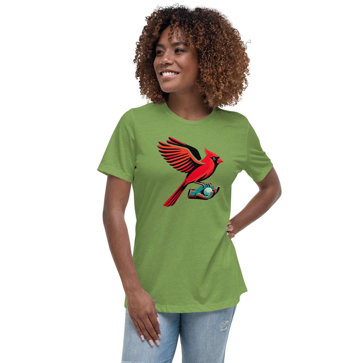 Golf Girl Minimalist Cardinal Birdie - Women’s Relaxed T-Shirt