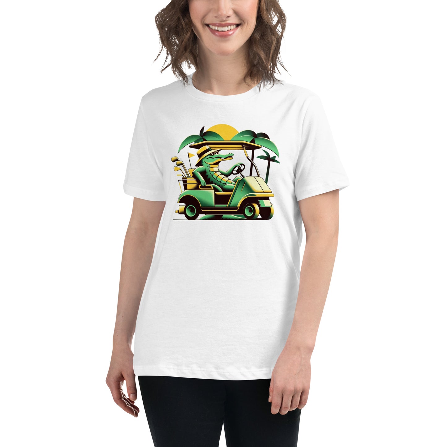 Golf Girl Minimalist Crocodile Caddy - Women’s Relaxed T-Shirt